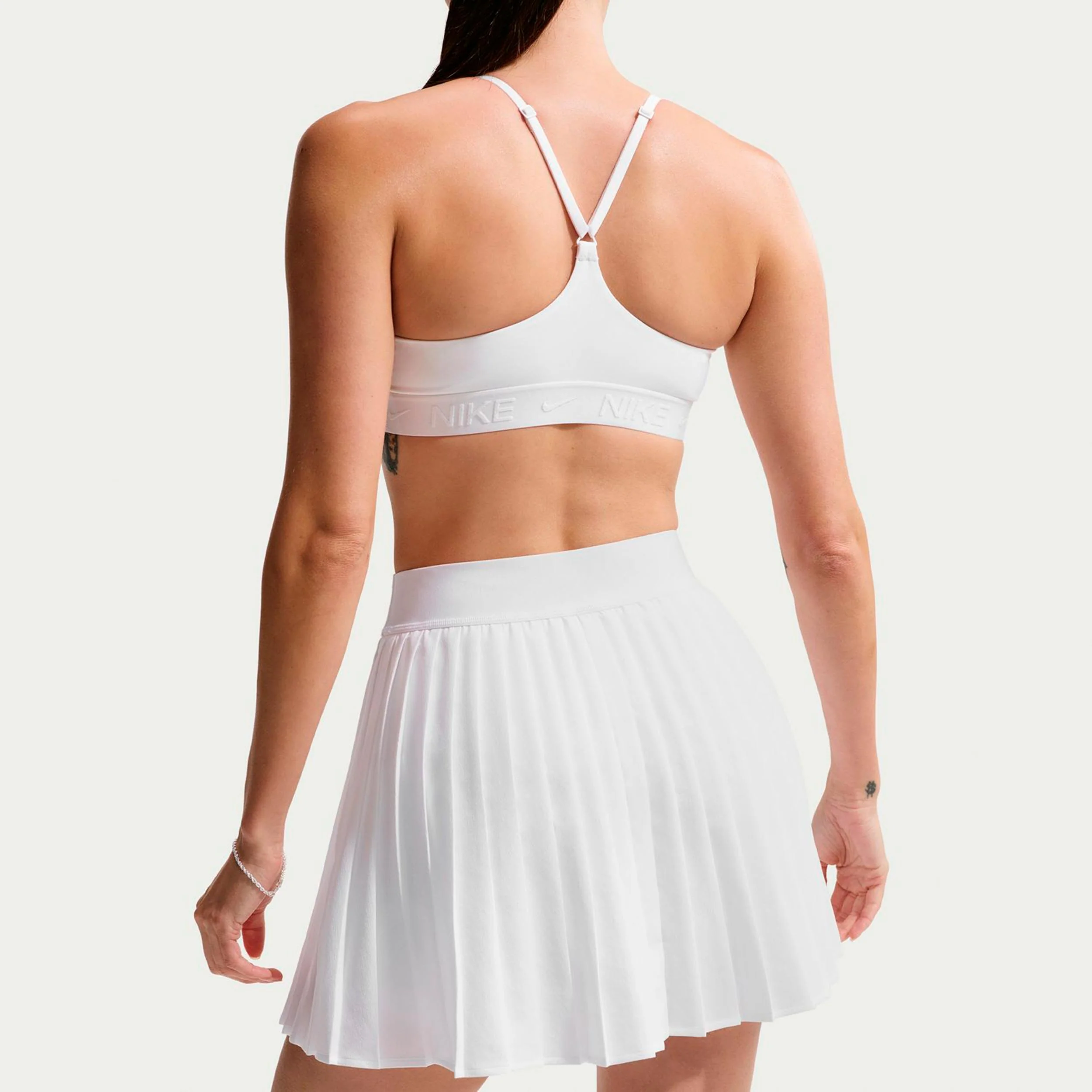 Dri-Fit Victory High Rise Pleated Rock Damen-weiß - Image 4