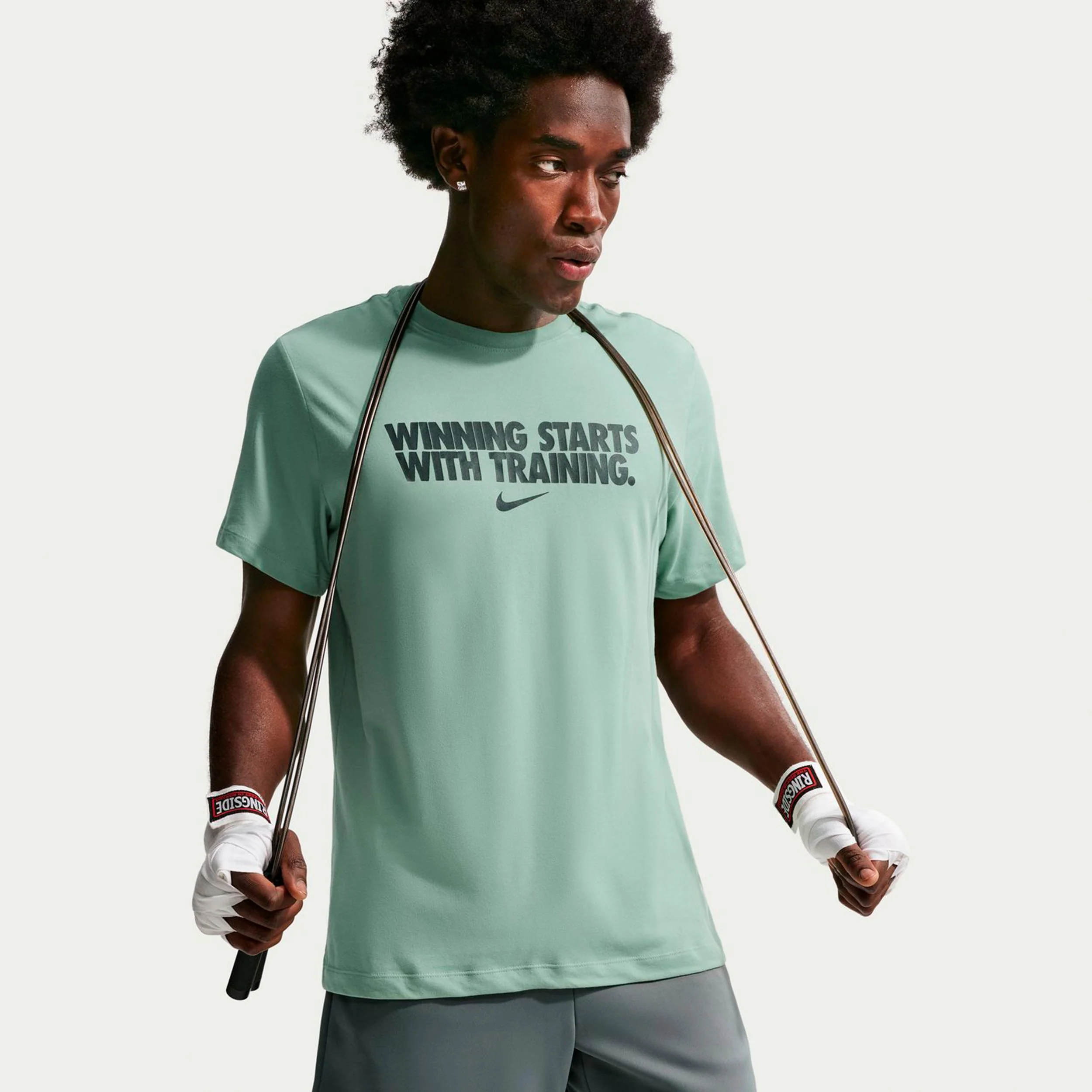 Dri-Fit Winning T-Shirt Herren - graugrün, grau