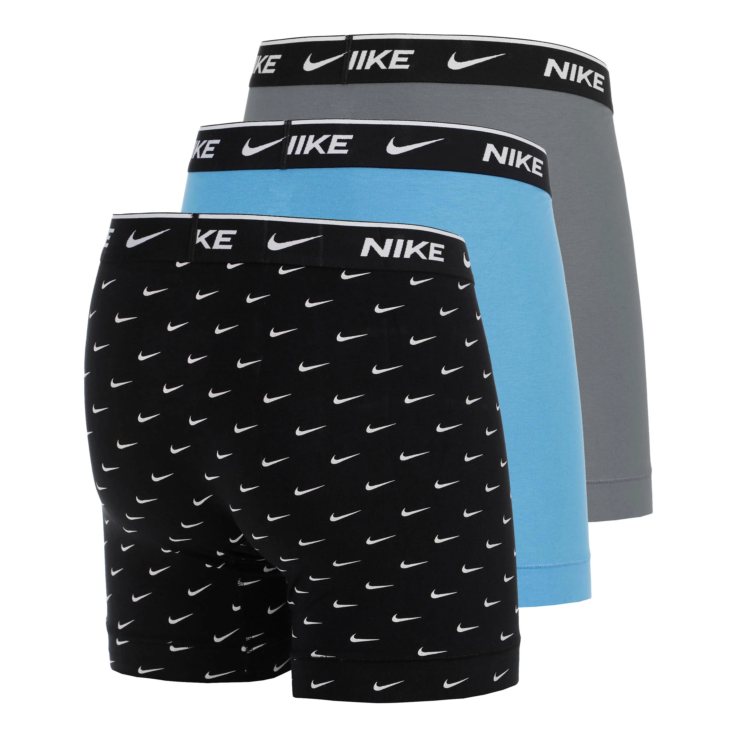 Essential Cotton Stretch Boxer Brief Boxer Short - 3er Pack Herren-schwarz, grau - Image 2