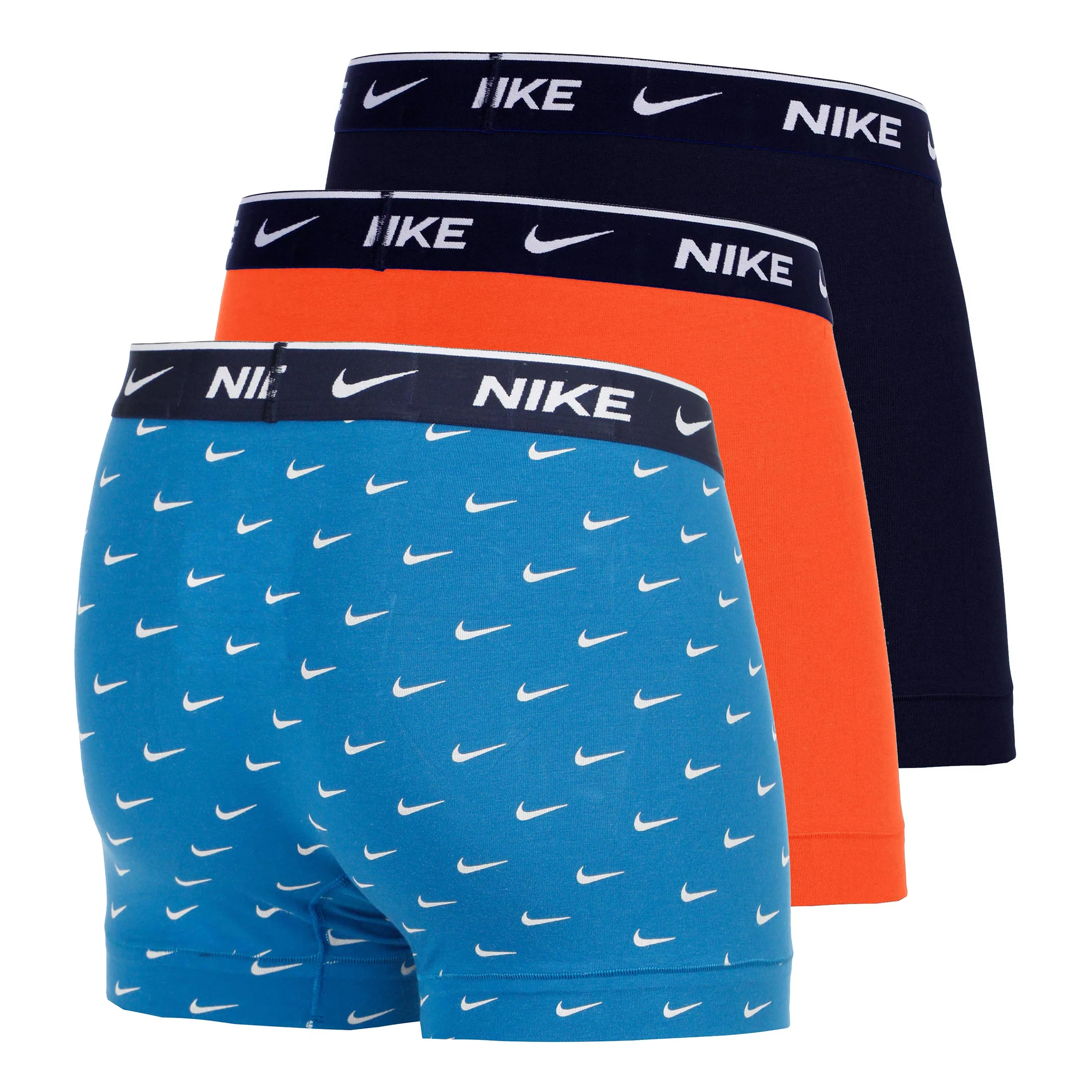 Essential Cotton Stretch Trunk Boxer Short 3er Pack Herren - hellblau, orange - Image 2