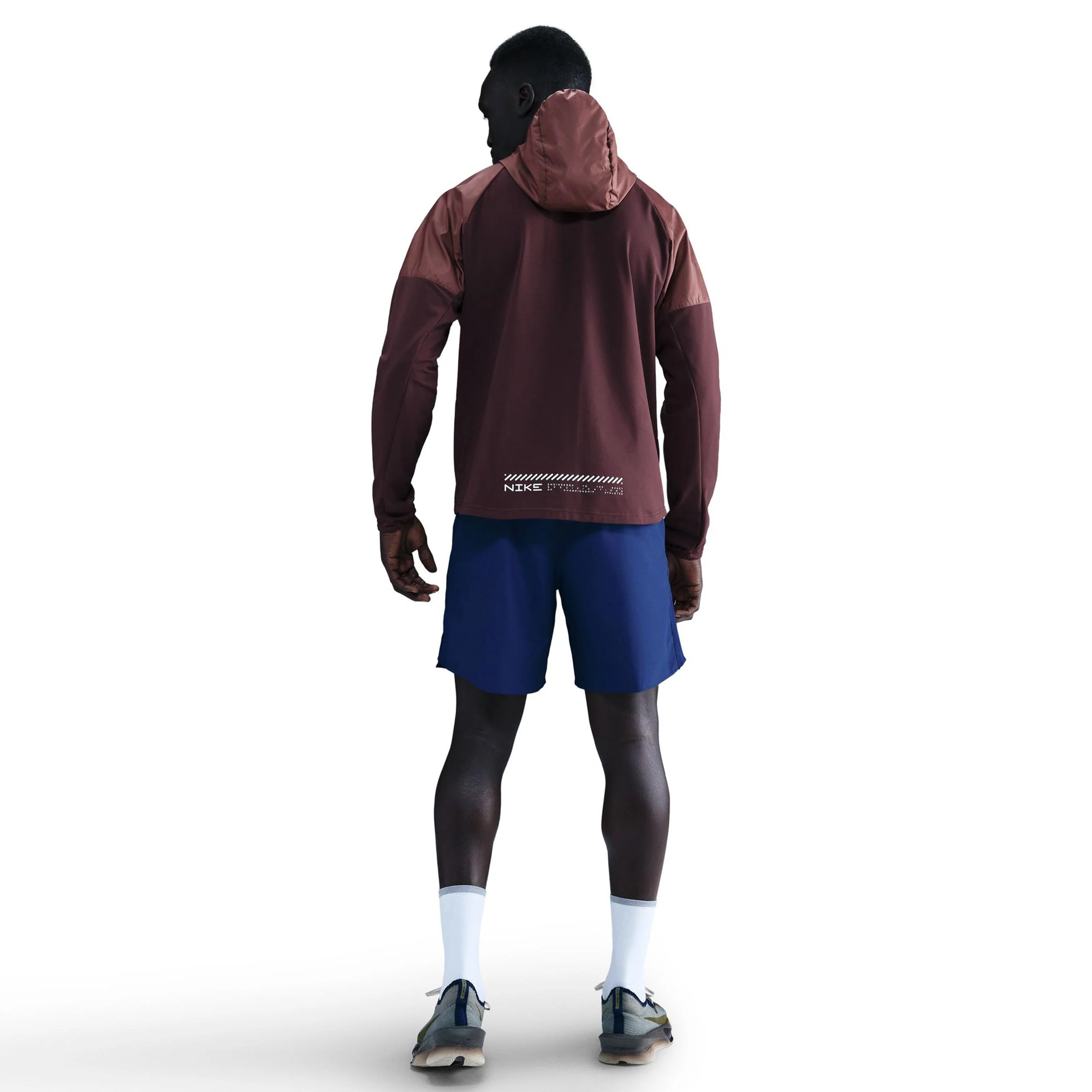 Miler Laufjacke Herren - dunkelrot, bronze - Image 3