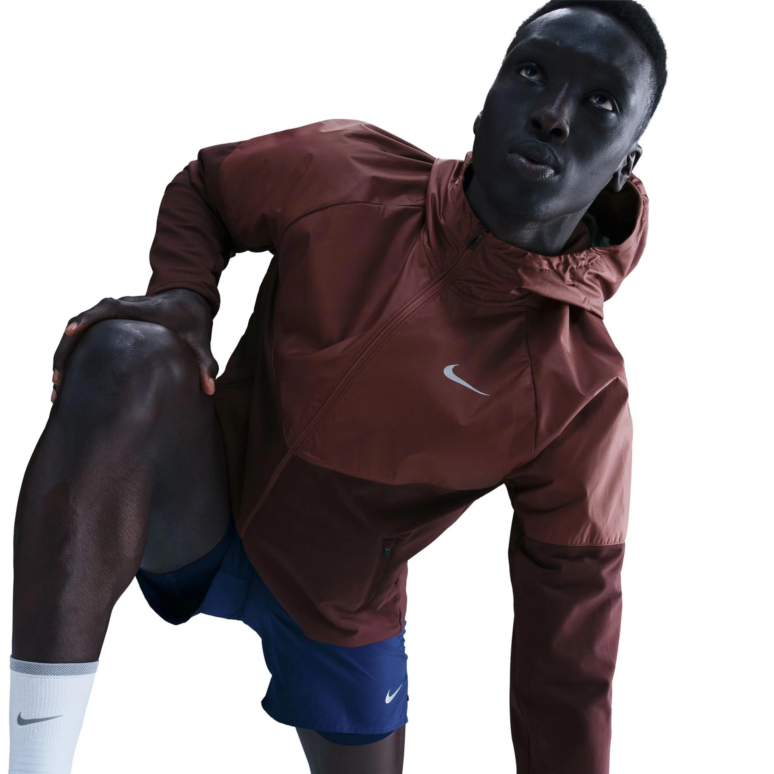 Miler Laufjacke Herren - dunkelrot, bronze - Image 5