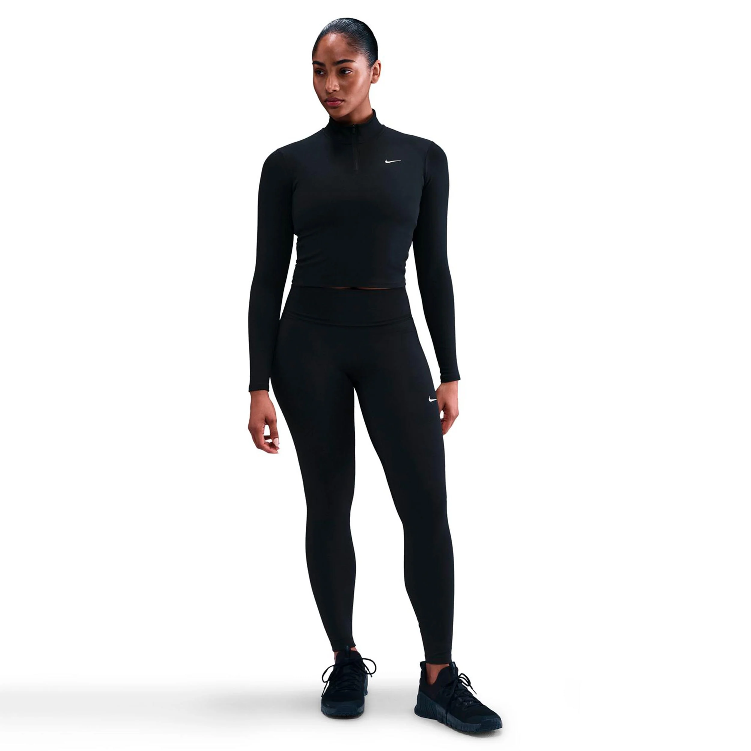 One Dri-Fit Quarter Zip Longsleeve Damen - schwarz - Image 2