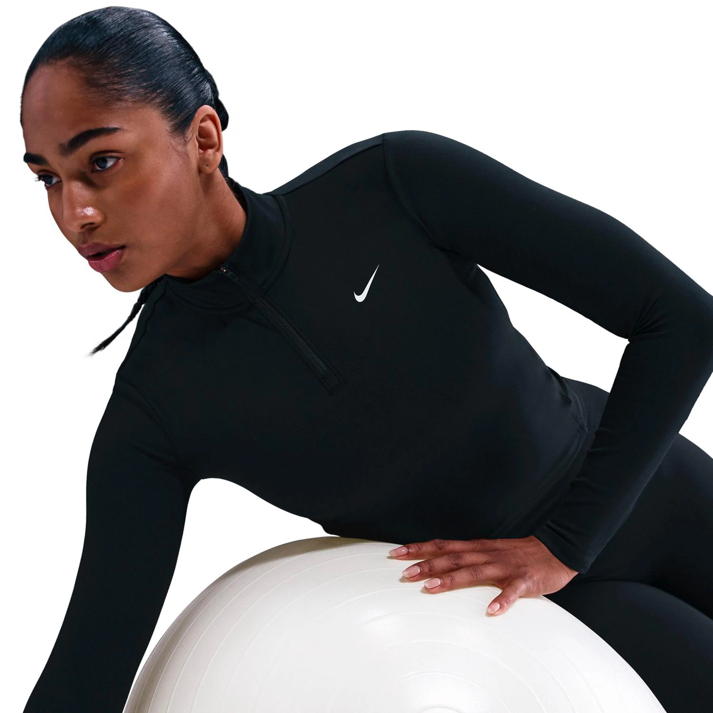 One Dri-Fit Quarter Zip Longsleeve Damen - schwarz - Image 5