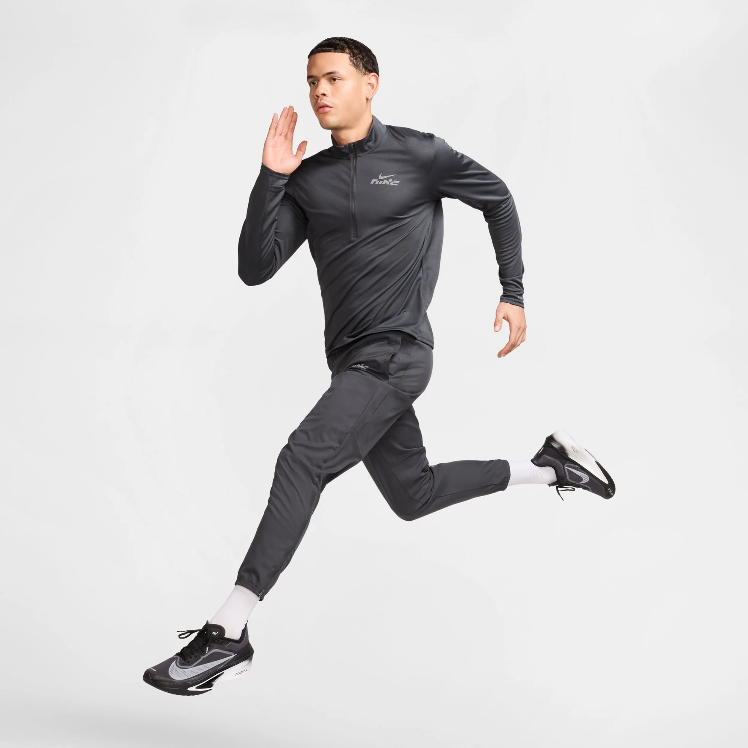 Pacer Flash Half-Zip Laufshirt Herren-Dunkelgrau - Image 11
