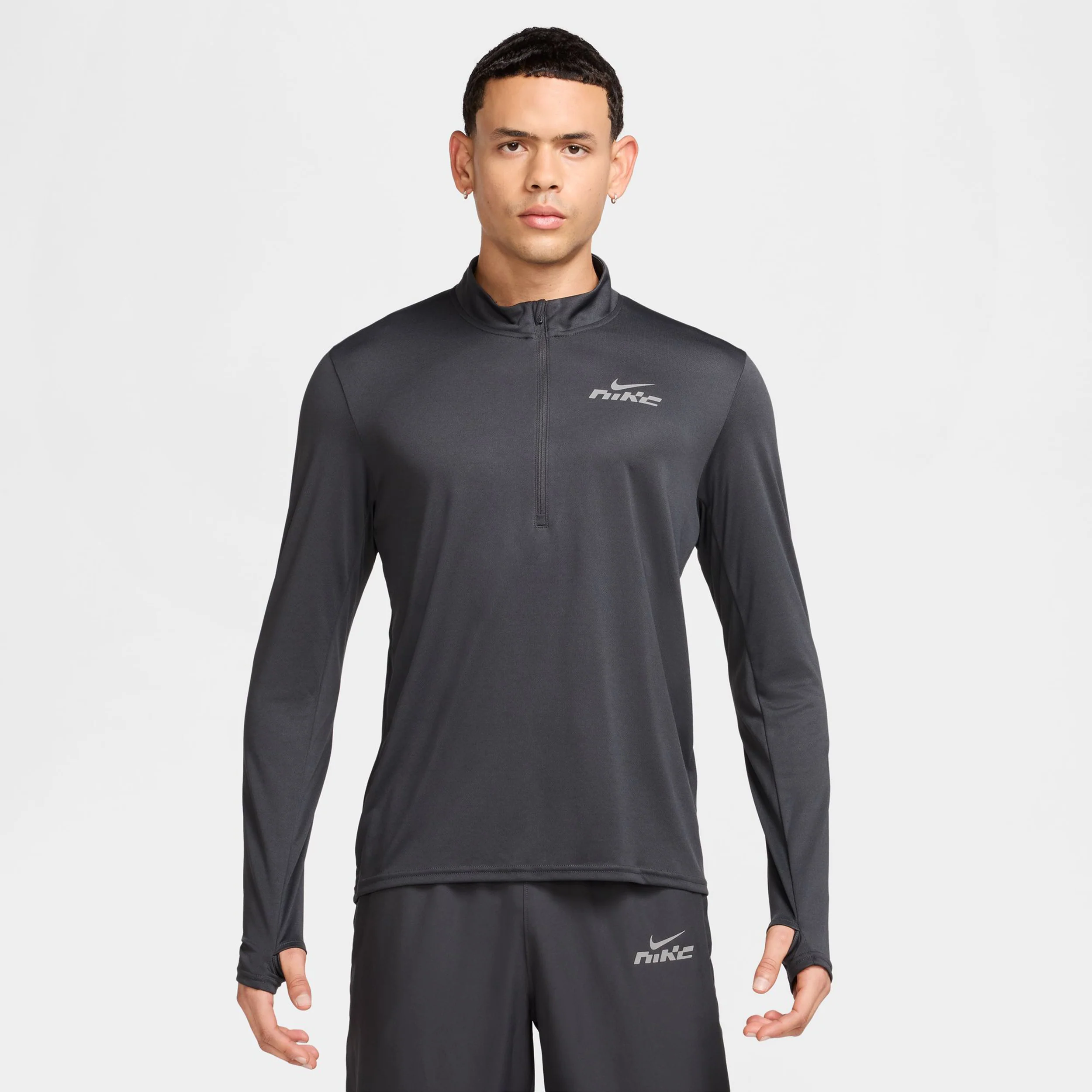 Pacer Flash Half-Zip Laufshirt Herren-Dunkelgrau - Image 6
