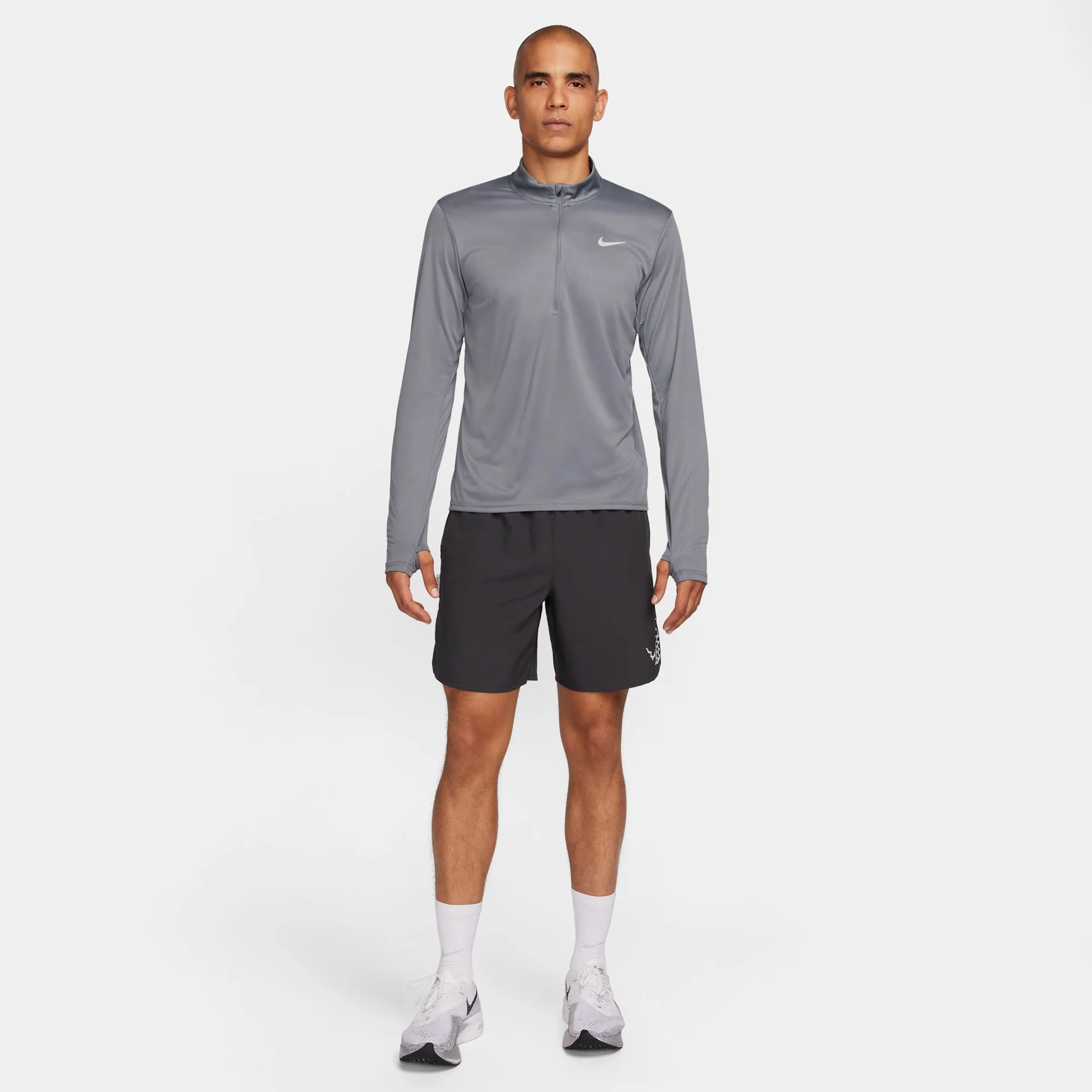 Pacer Half-Zip Laufshirt Herren - grau - Image 8