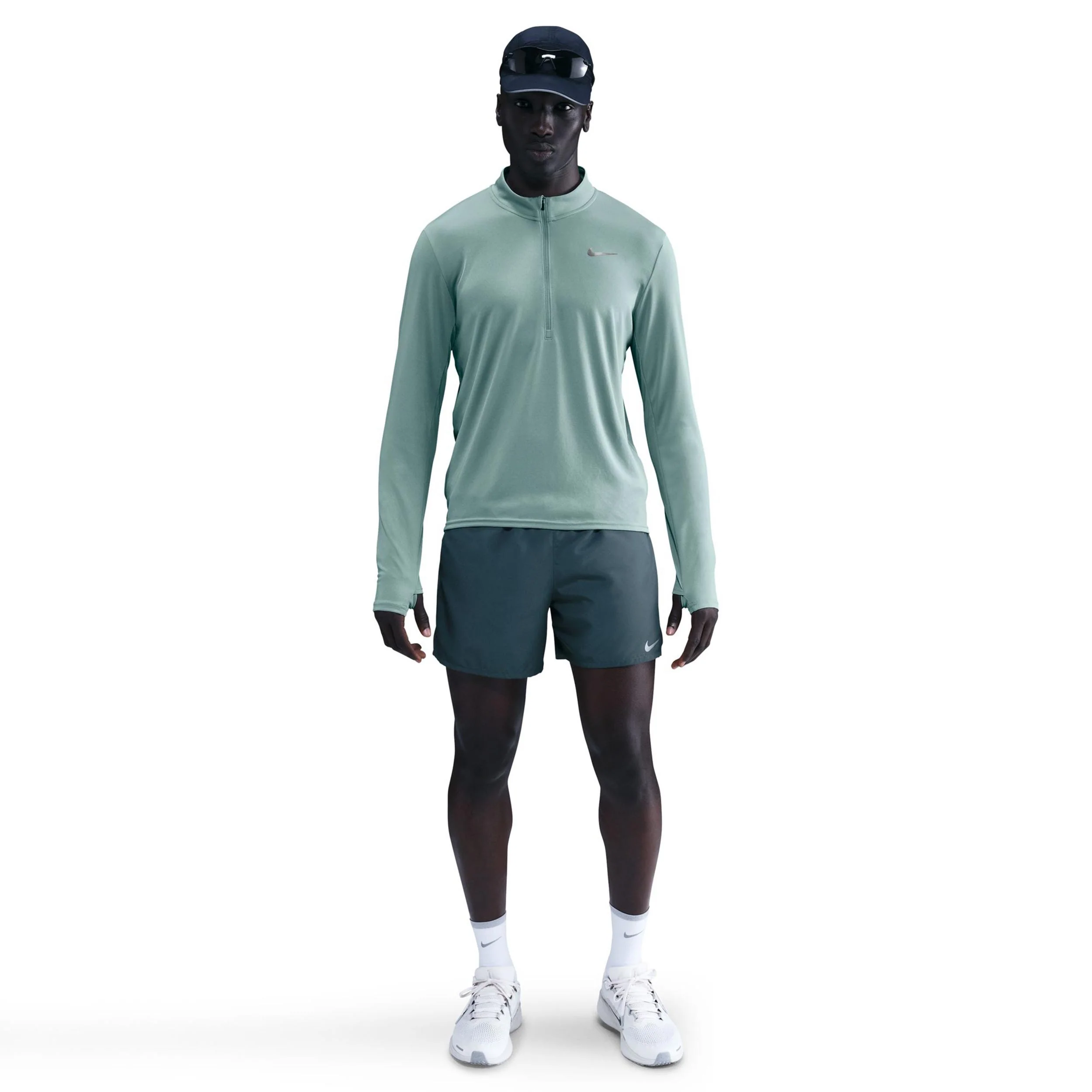 Pacer Half-Zip Laufshirt Herren - türkis, silber - Image 2