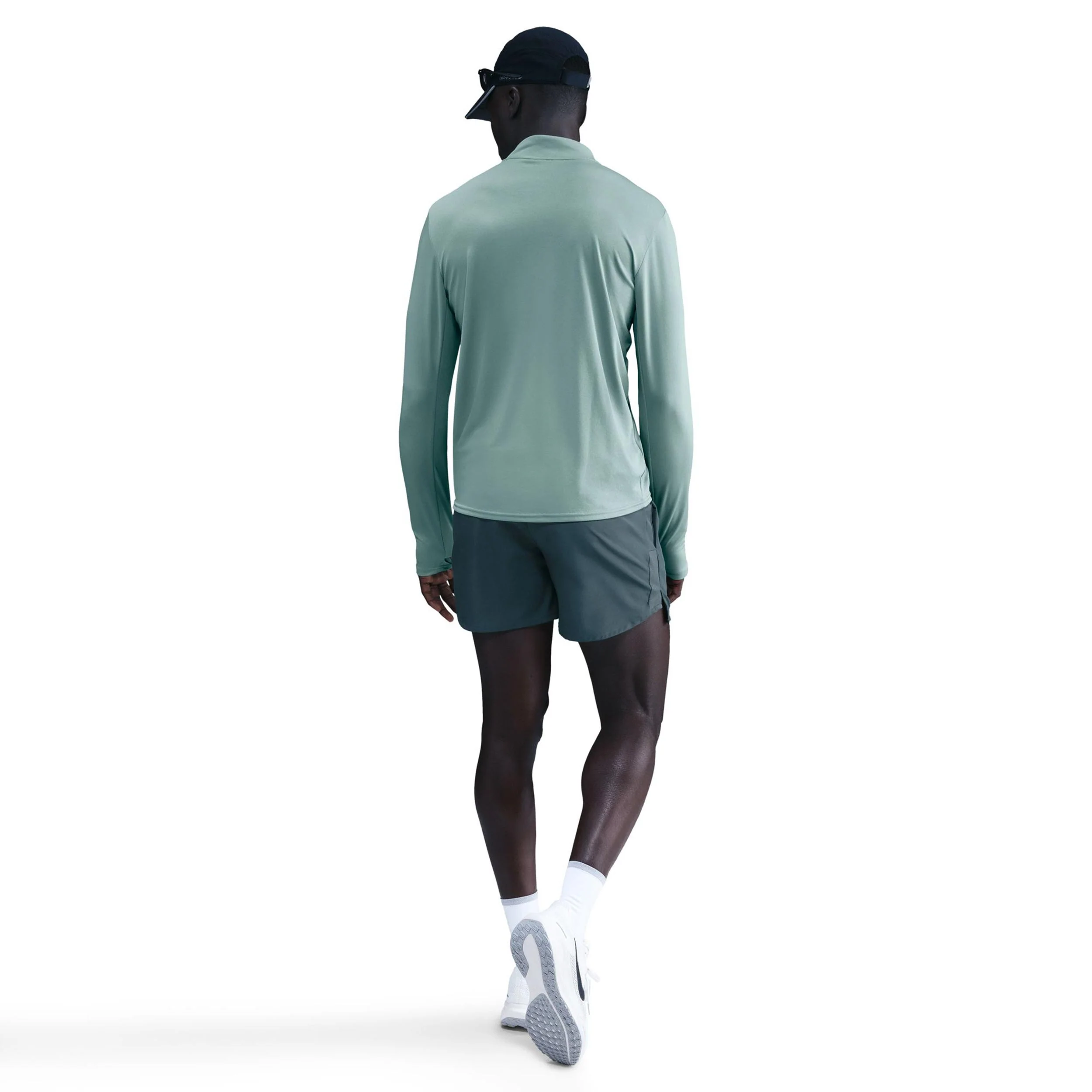 Pacer Half-Zip Laufshirt Herren - türkis, silber - Image 3