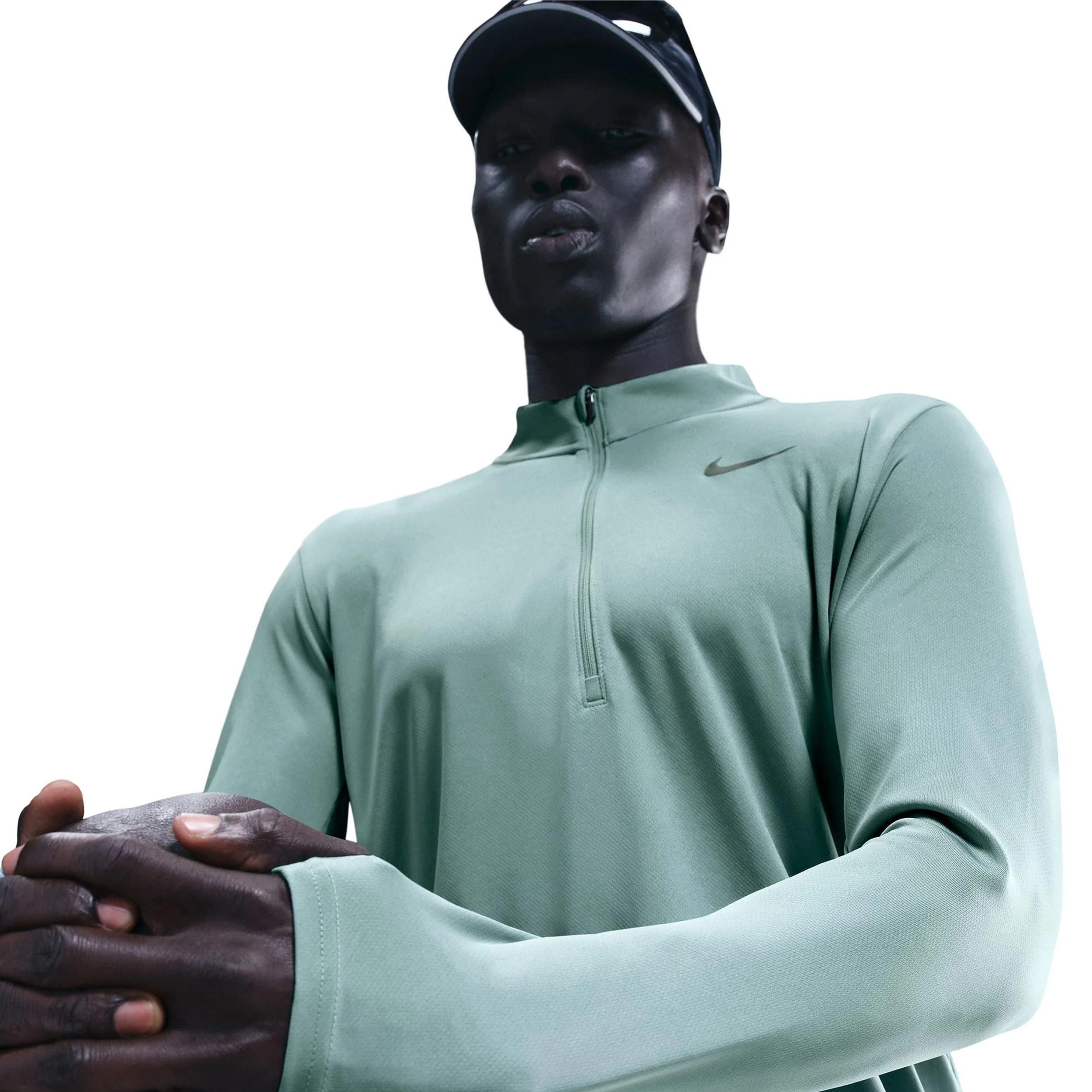 Pacer Half-Zip Laufshirt Herren - türkis, silber - Image 5
