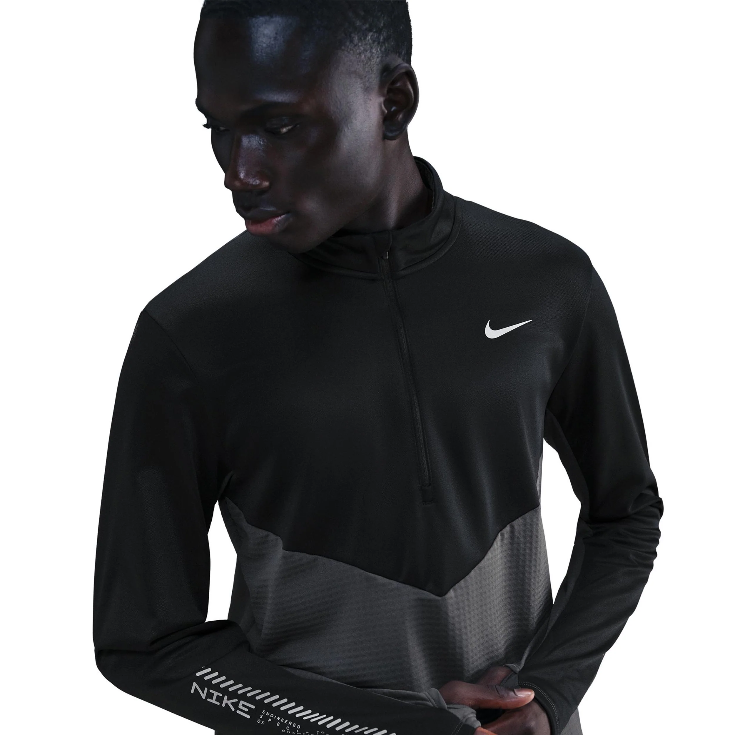 Pacer Winterized Half-Zip Laufshirt Herren - anthrazit, schwarz - Image 4