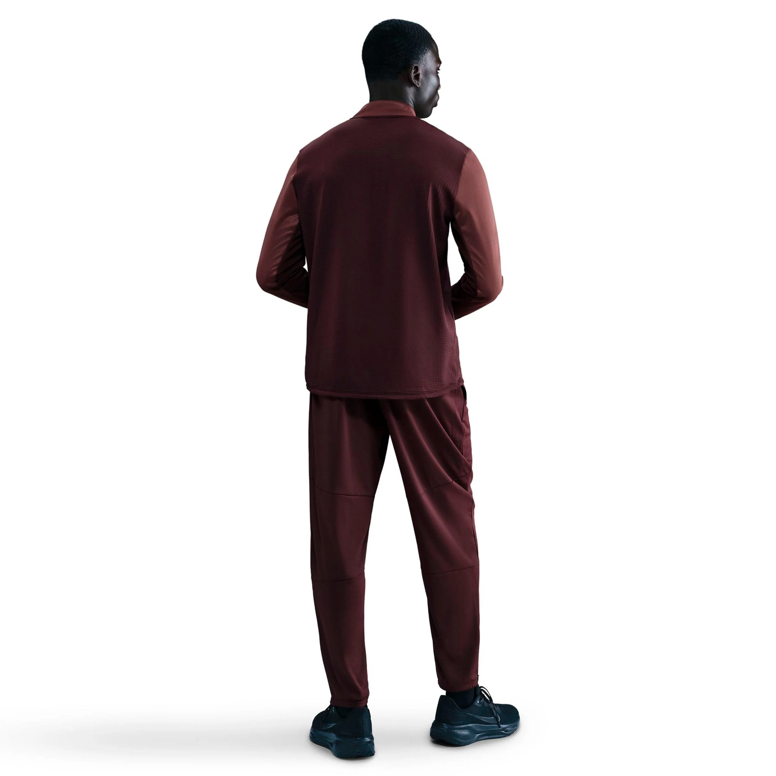 Pacer Winterized Half-Zip Laufshirt Herren - dunkelrot, bronze - Image 3
