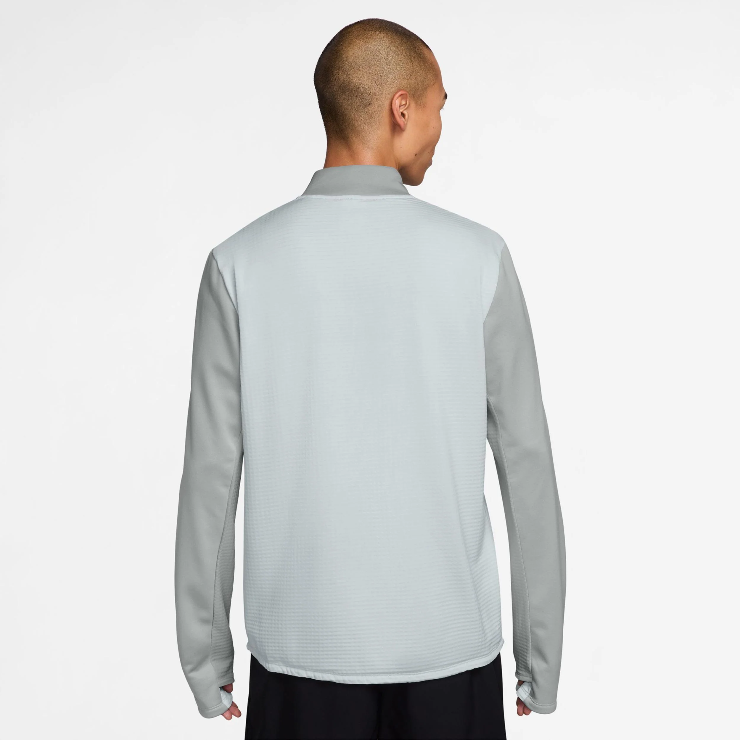 Pacer Winterized Half-Zip Laufshirt Herren - grau, silber - Image 2