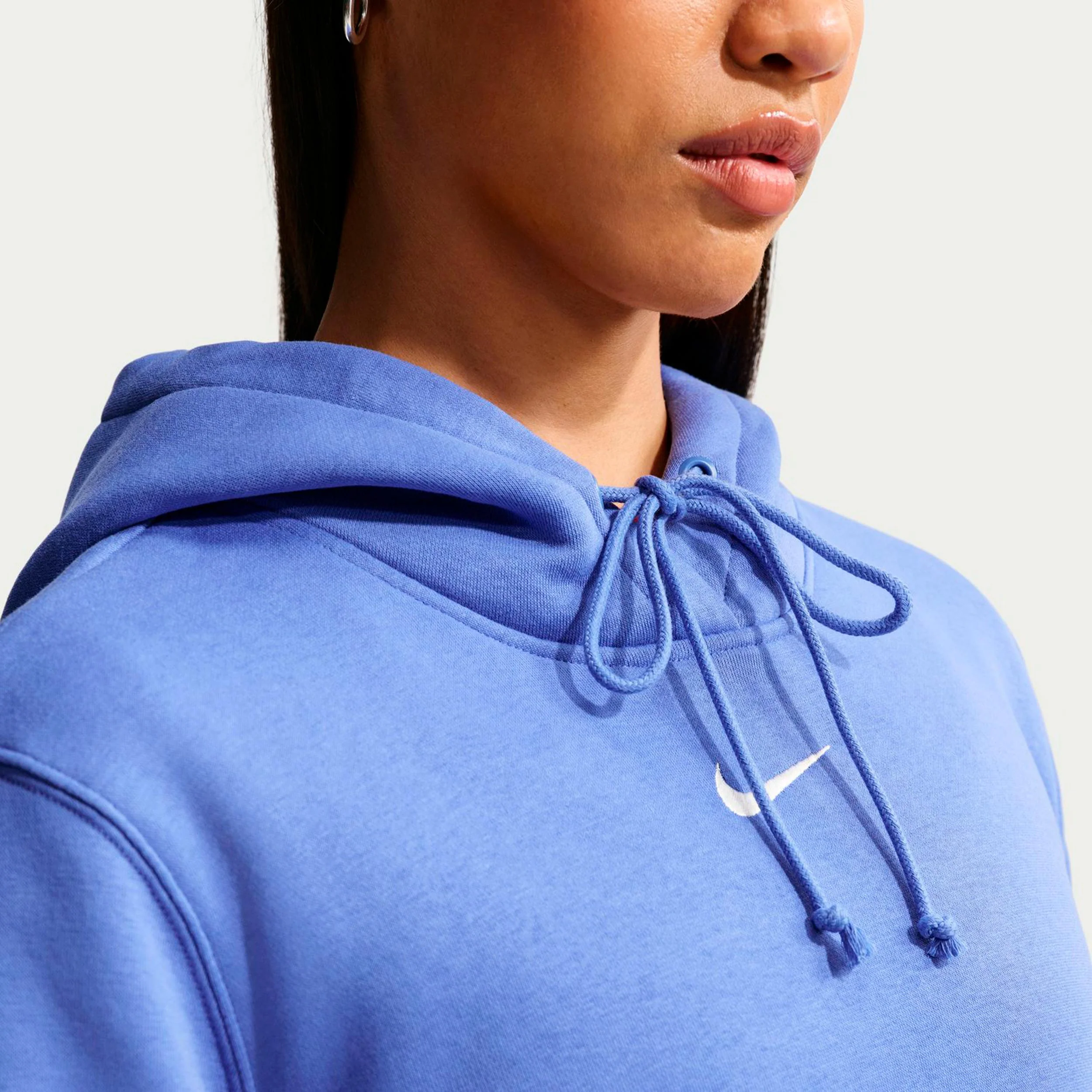 Phoenix Fleece Mid Rise Trainingshose Damen-blau, weiß - Image 4