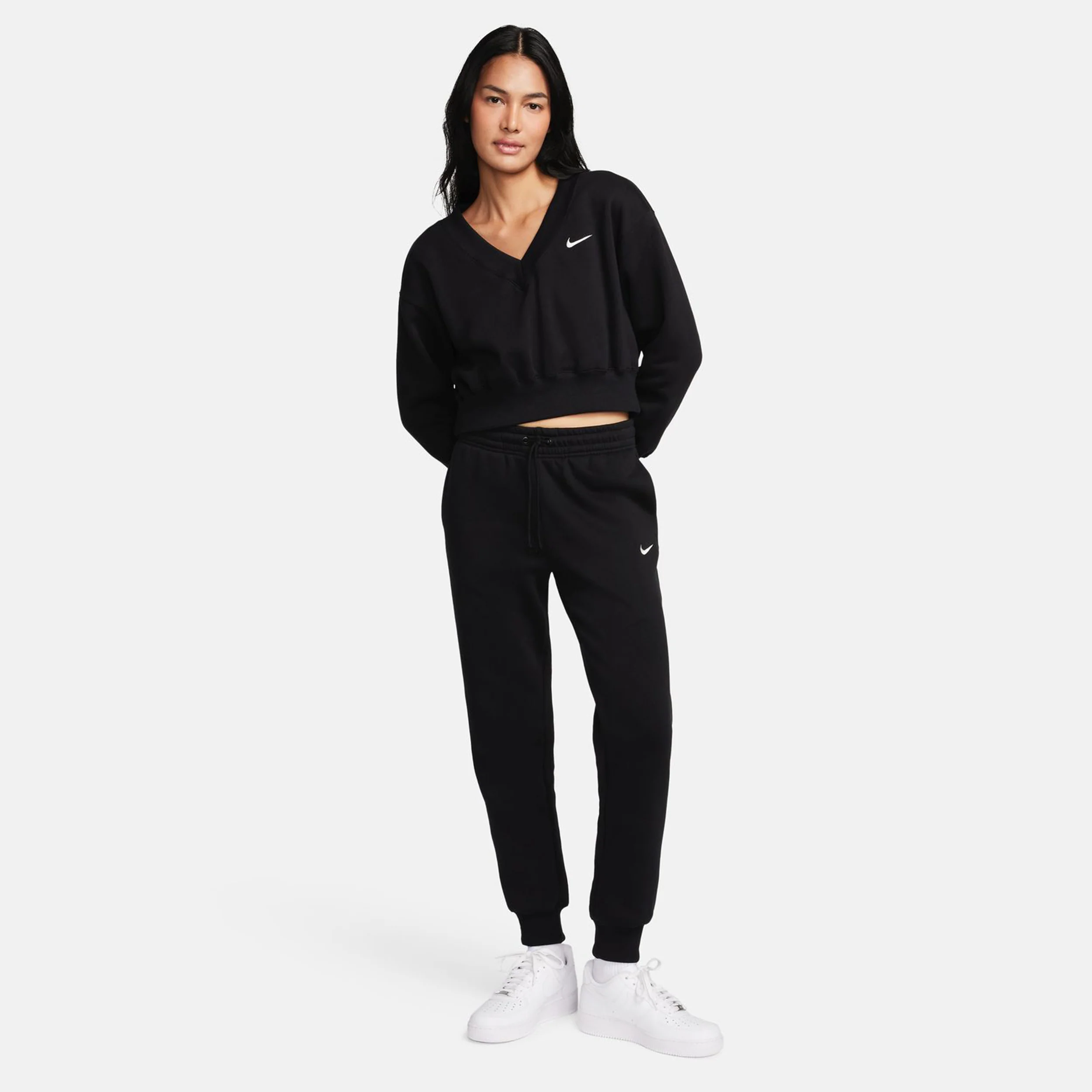 Phoenix Fleece Mid Rise Trainingshose Damen - schwarz, - Image 7