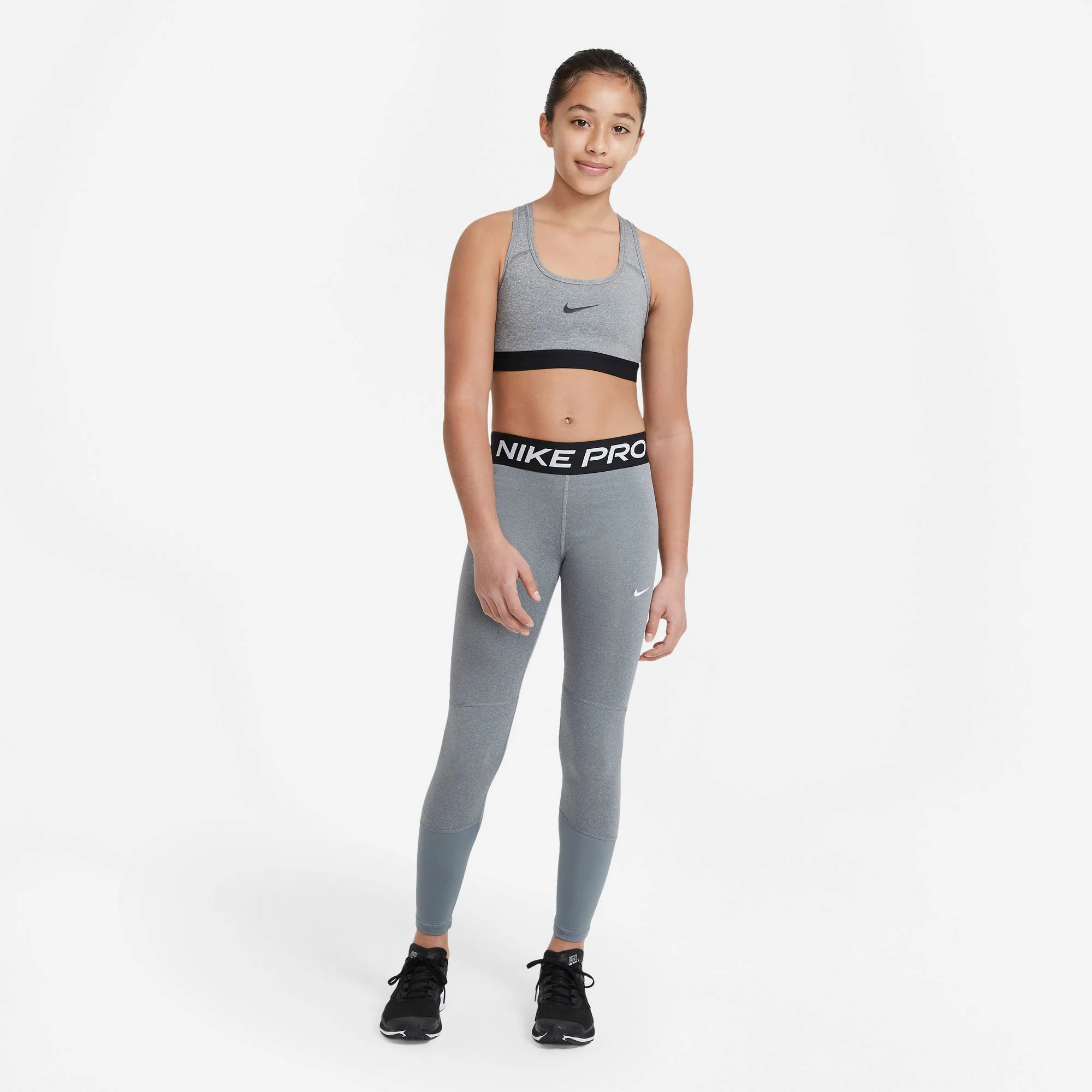 Pro Tight Mädchen-Grau,Schwarz - Image 2