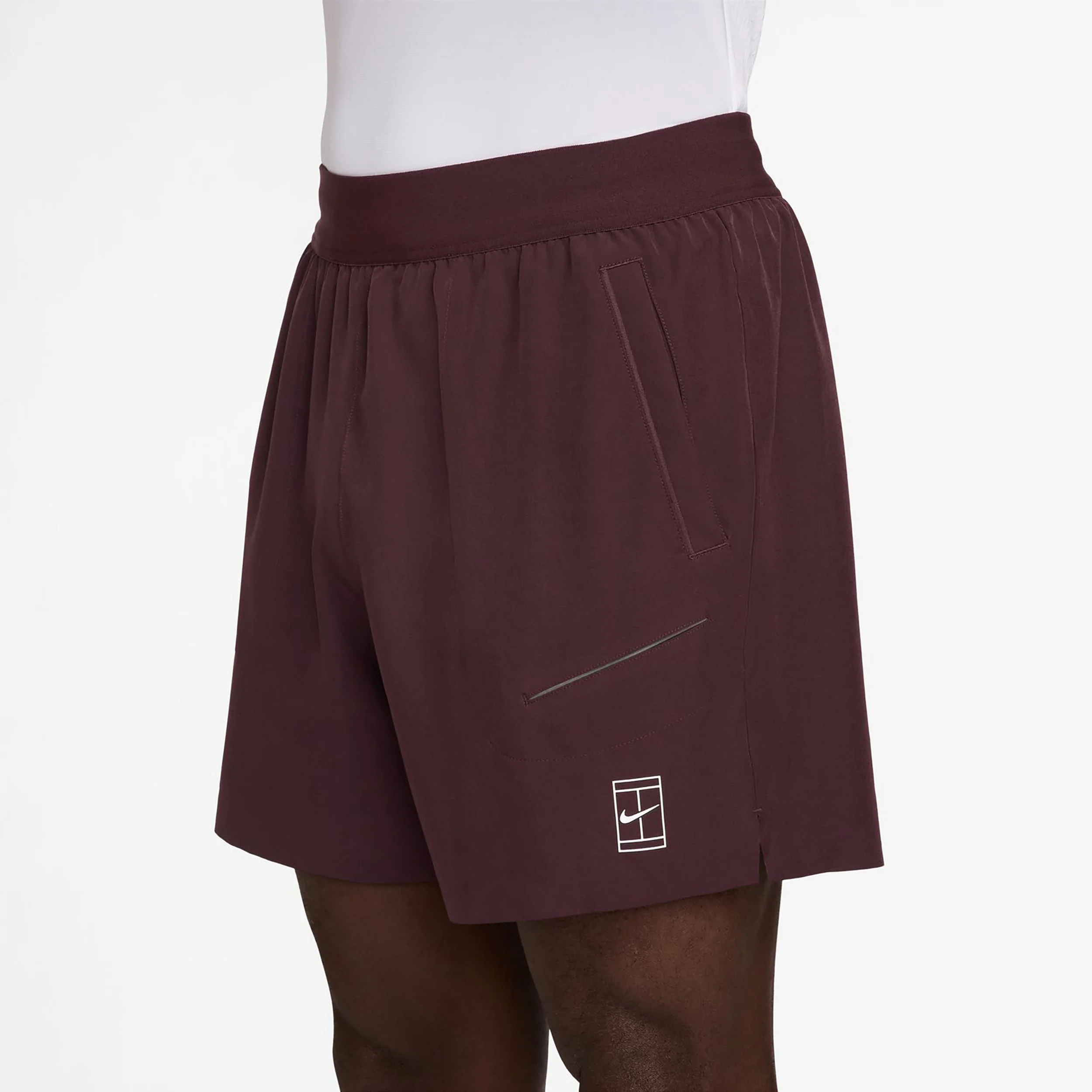 Sinner Court Dri-FIT Advantage 6in Shorts Herren - dunkelrot, weiß - Image 3