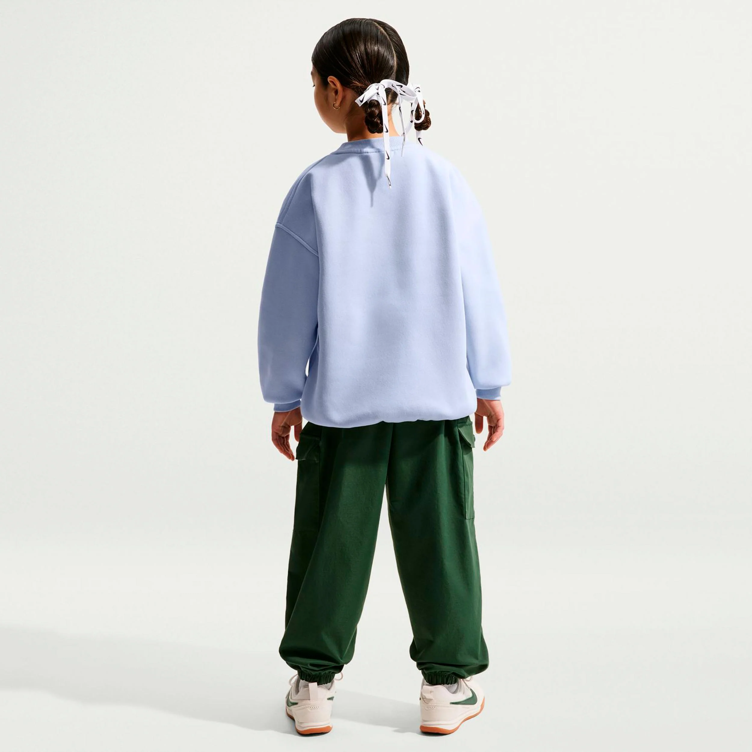 Sportswear Club Fleece Oversized Crew Sweatshirt Kinder-blaugrau - Image 3