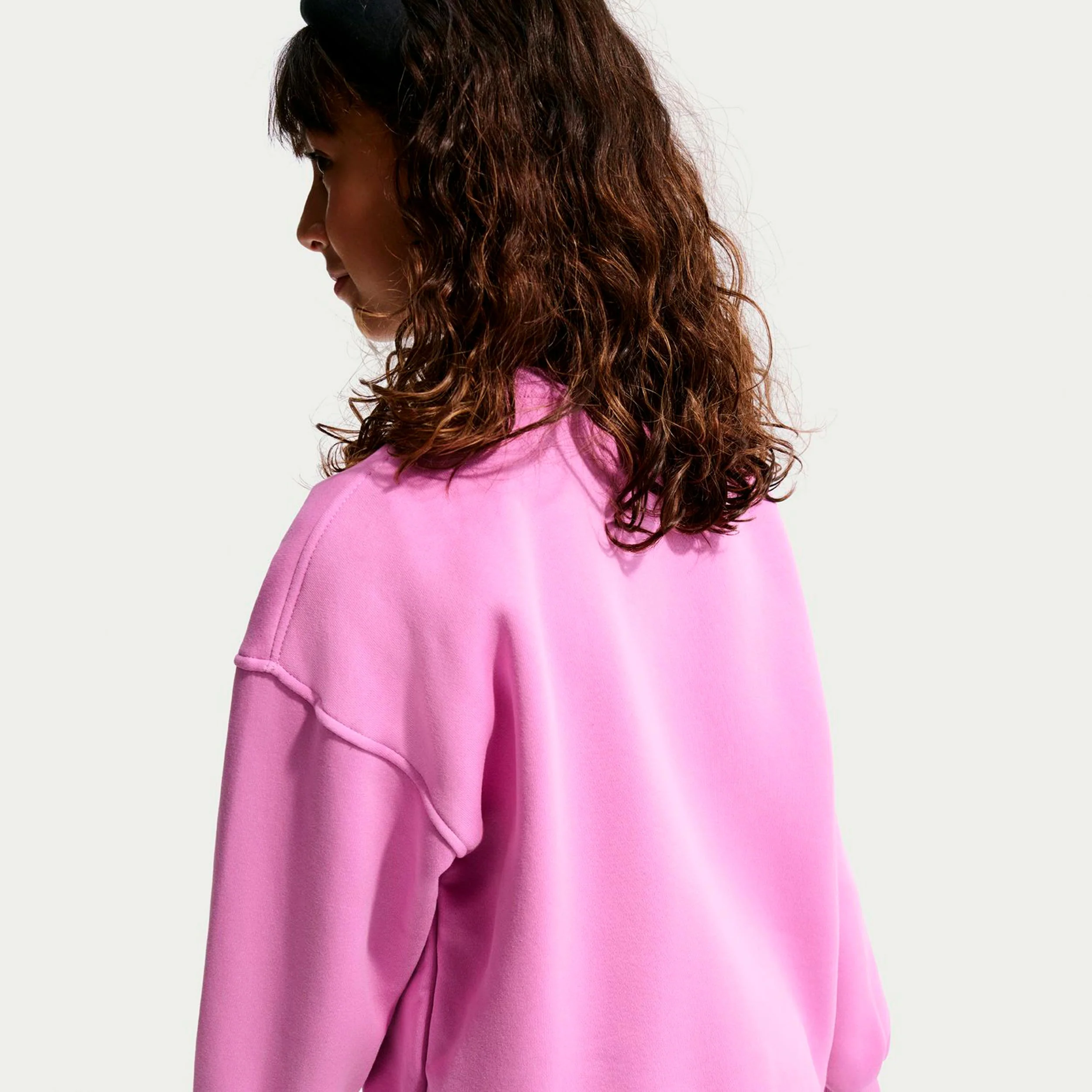 Sportswear Club Fleece Oversized Crew Sweatshirt Kinder-flieder, weiß - Image 2