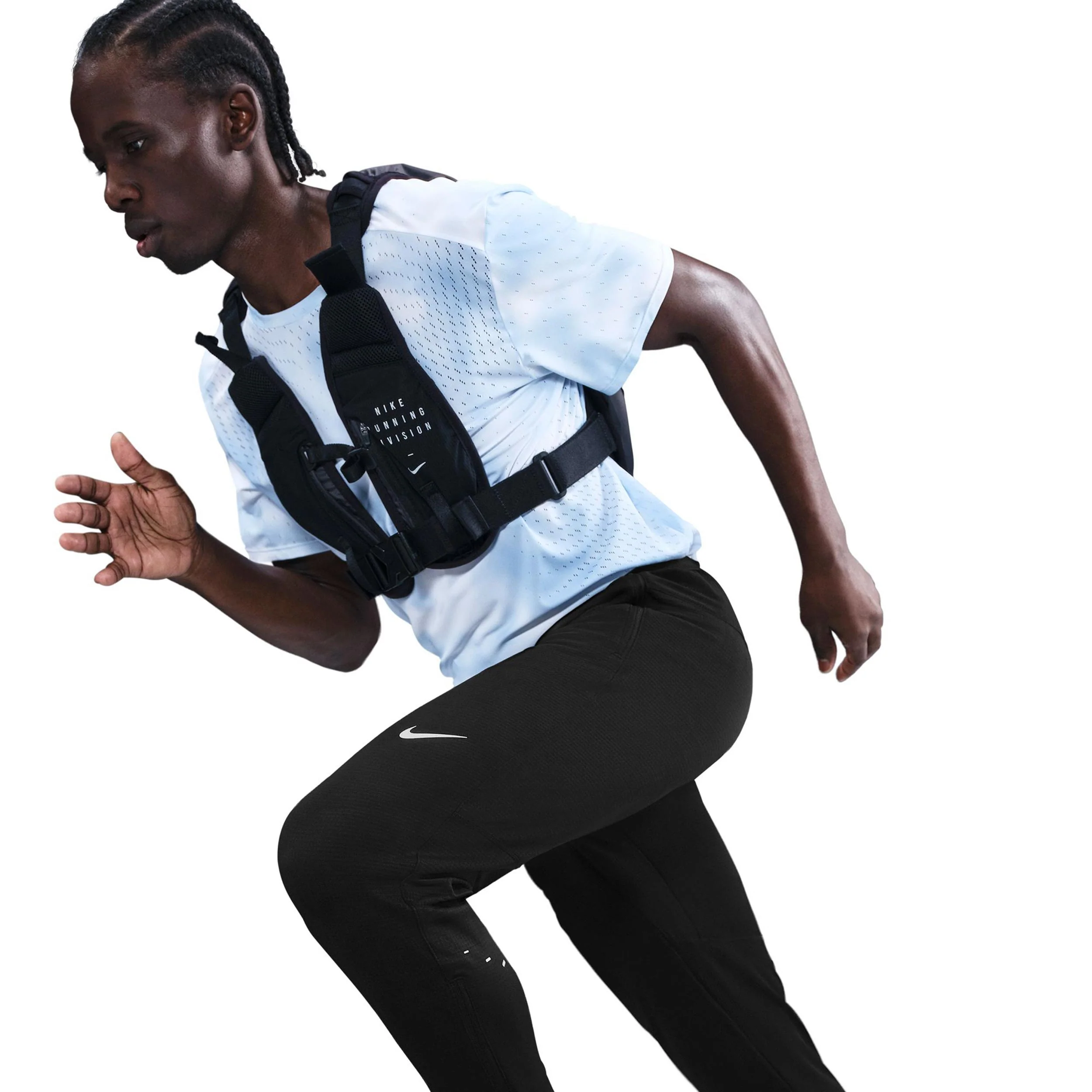 Stride Laufhose Herren - schwarz, silber - Image 4