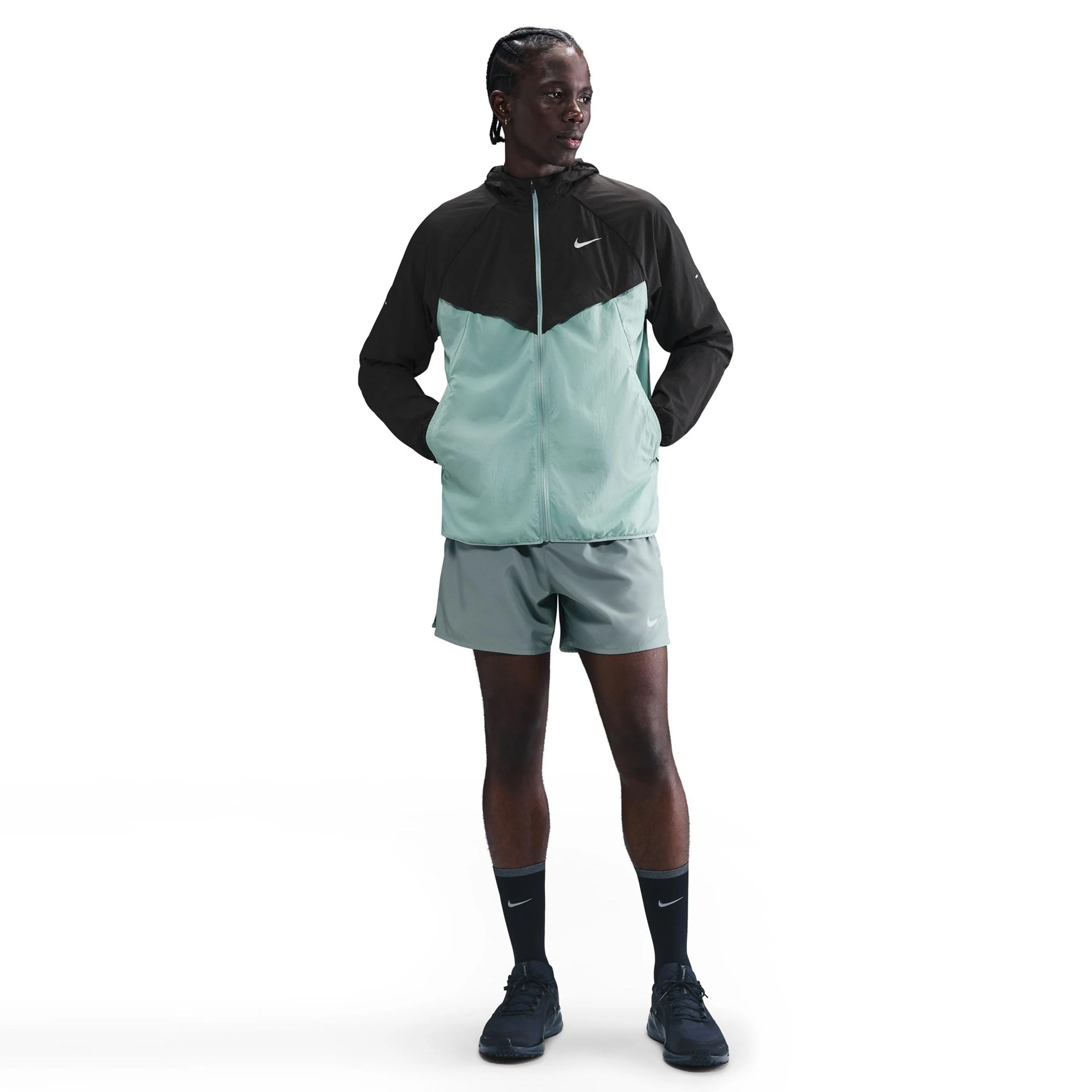 Stride Laufjacke Herren - schwarz, türkis - Image 2