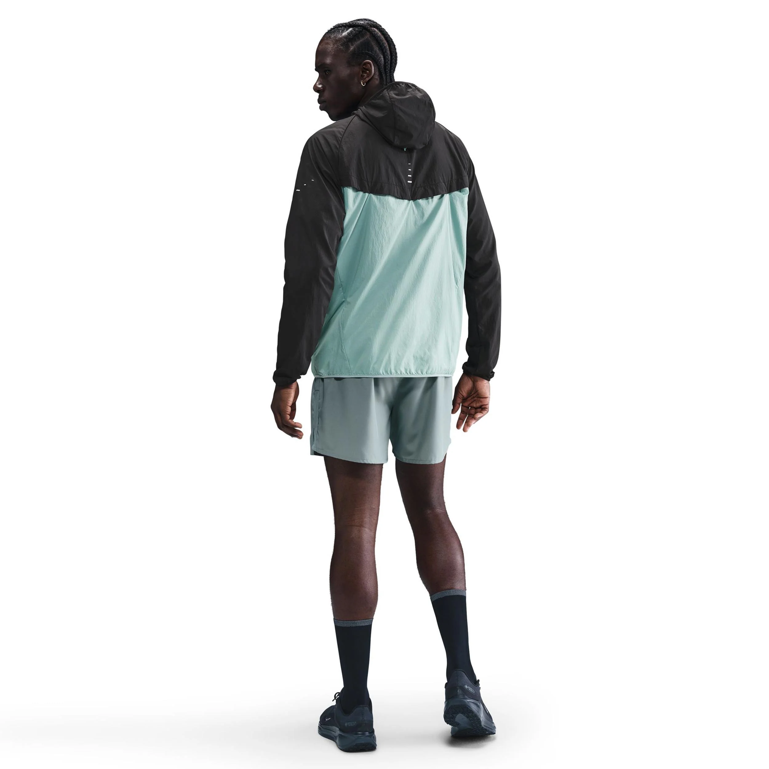 Stride Laufjacke Herren - schwarz, türkis - Image 3