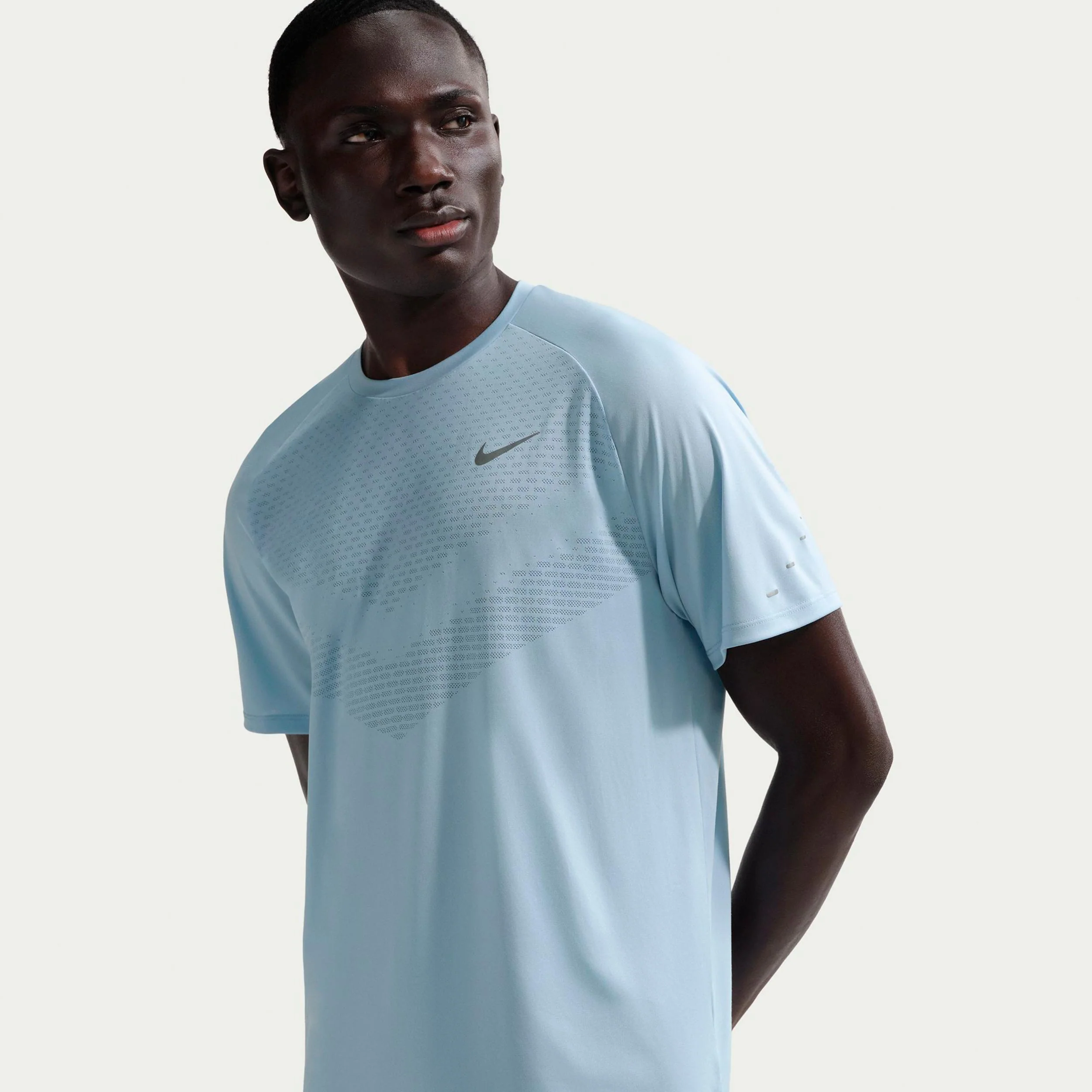 Stride Laufshirt Herren - hellblau, silber
