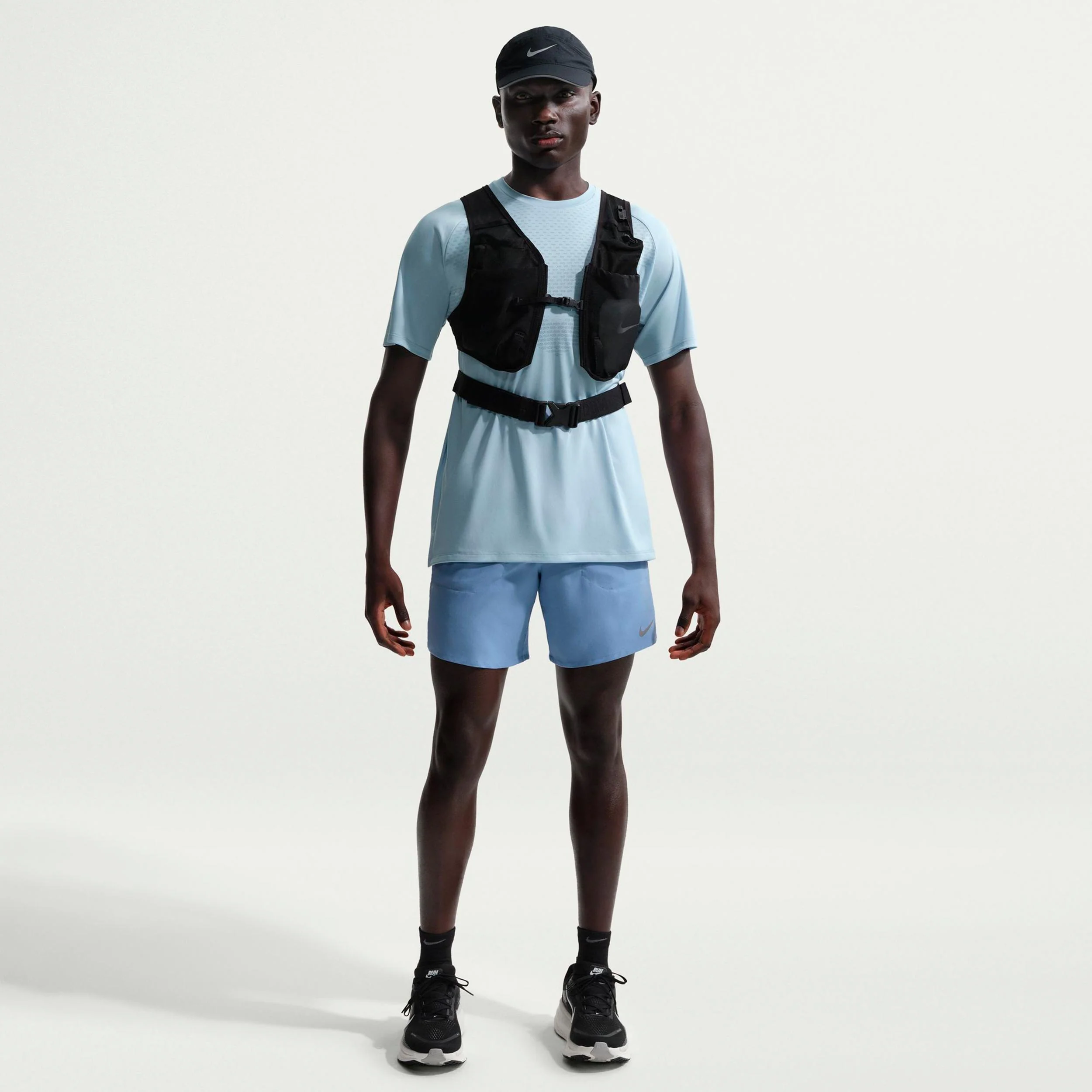Stride Laufshirt Herren - hellblau, silber - Image 2
