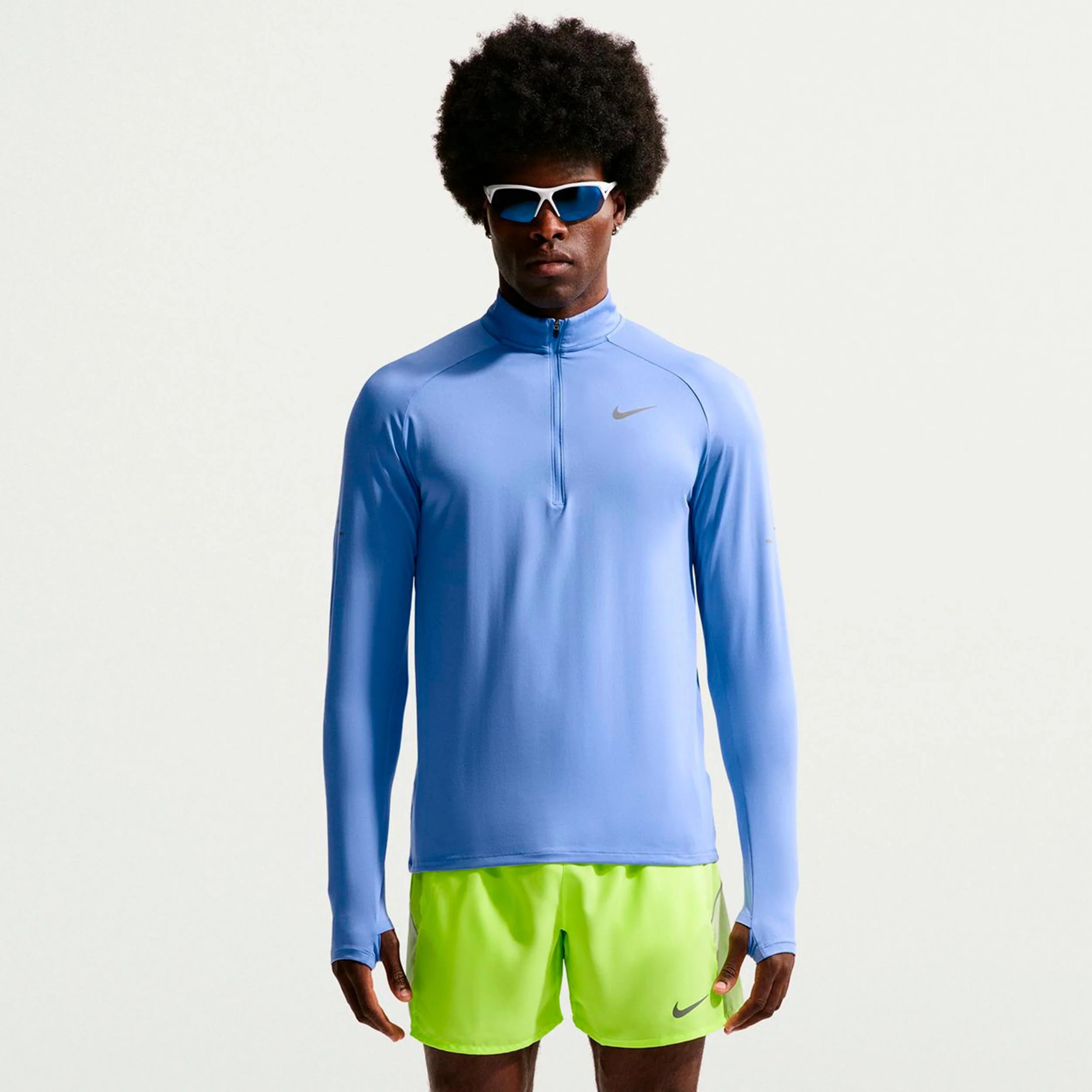 Stride Laufshirt Herren - hellblau, silber