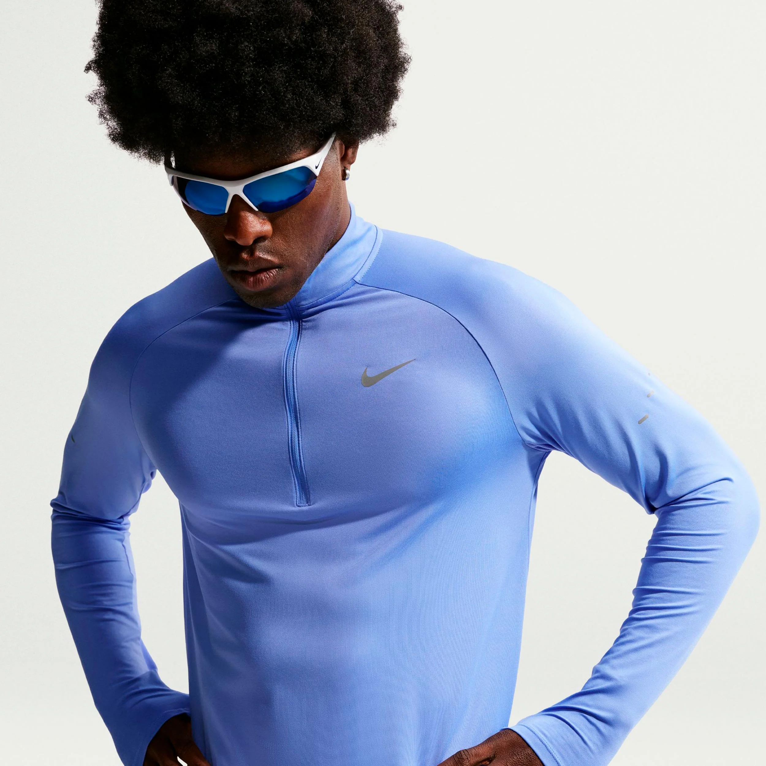 Stride Laufshirt Herren - hellblau, silber - Image 4