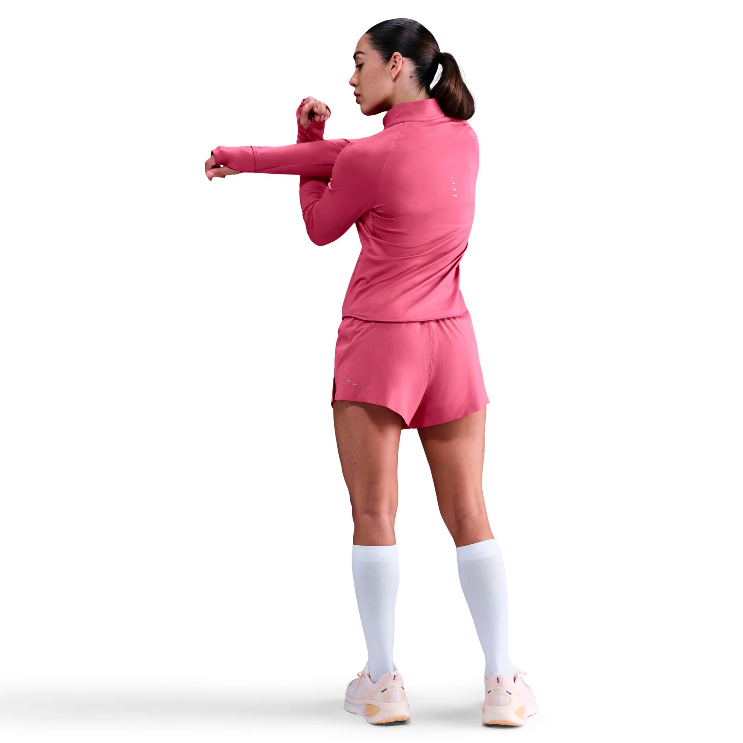 Swift Laufshirt Damen - berry, silber - Image 3