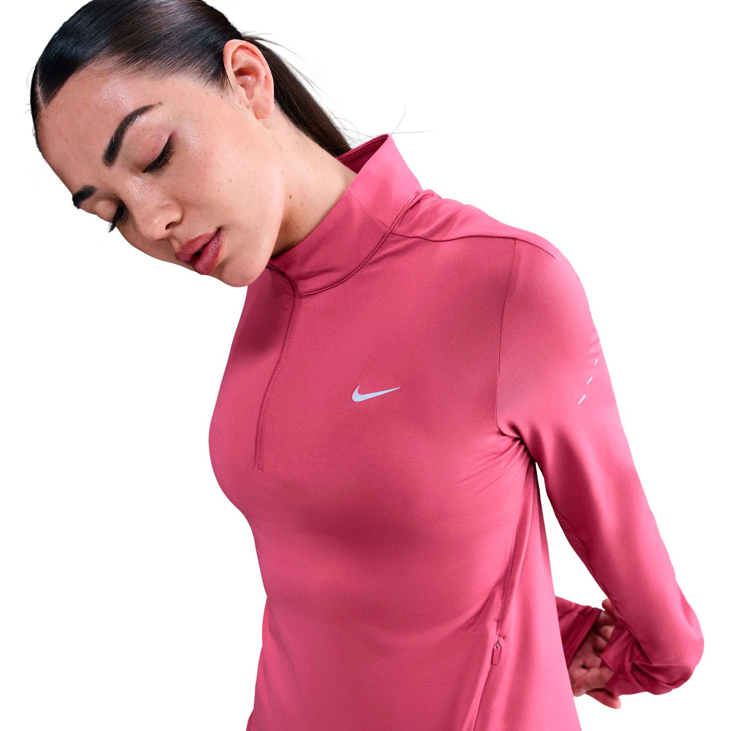 Swift Laufshirt Damen - berry, silber - Image 4