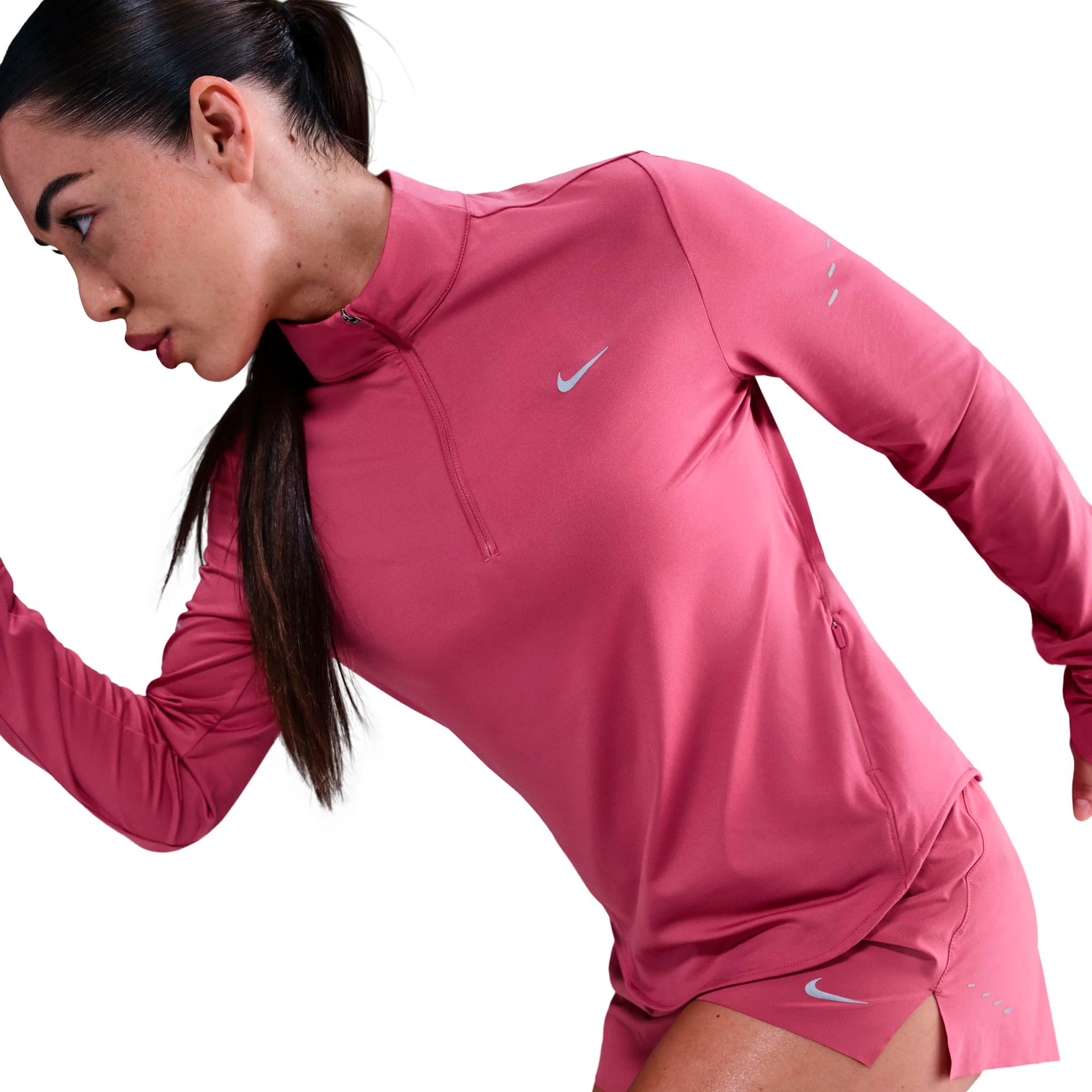 Swift Laufshirt Damen - berry, silber - Image 6