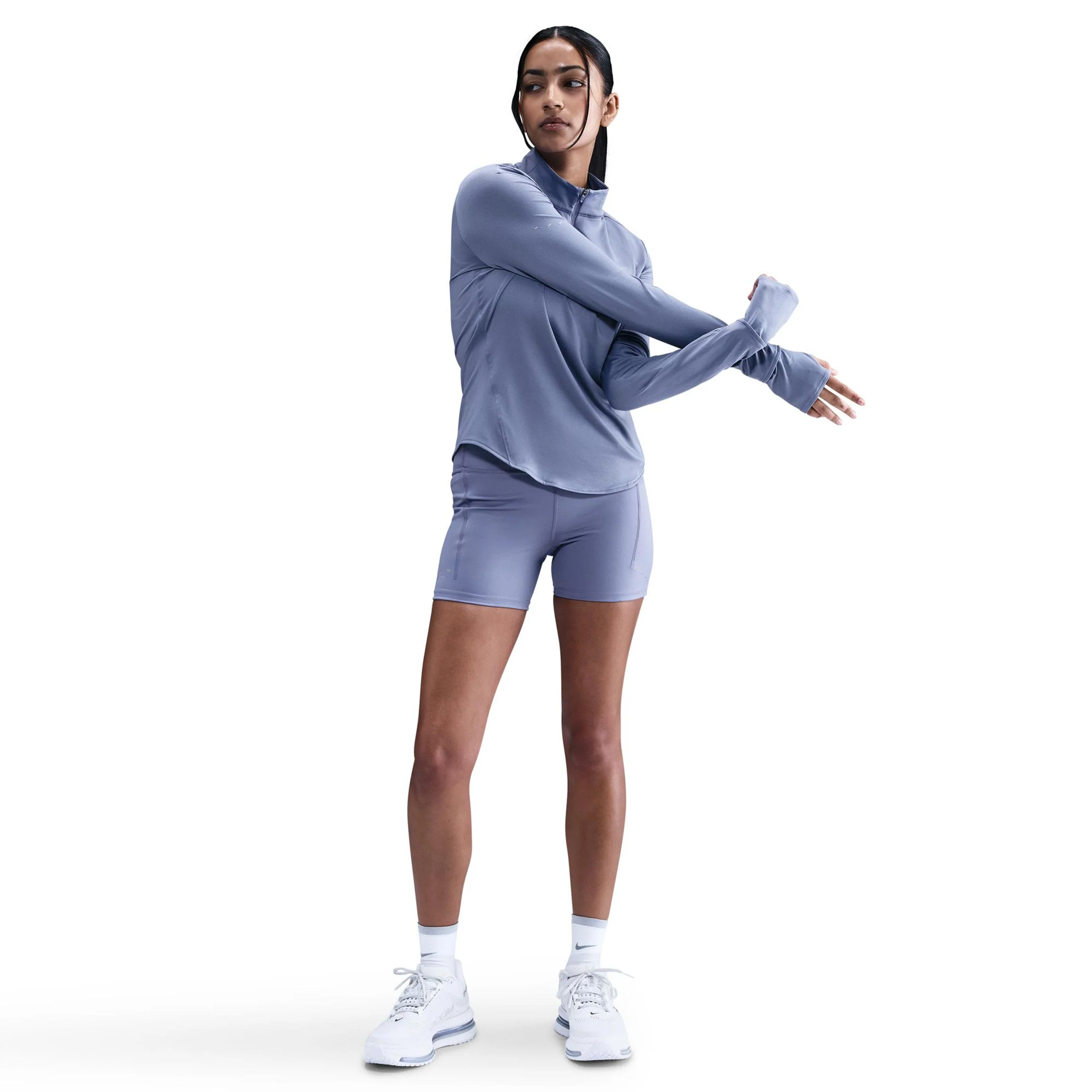 Swift Laufshirt Damen - blaugrau, silber - Image 2