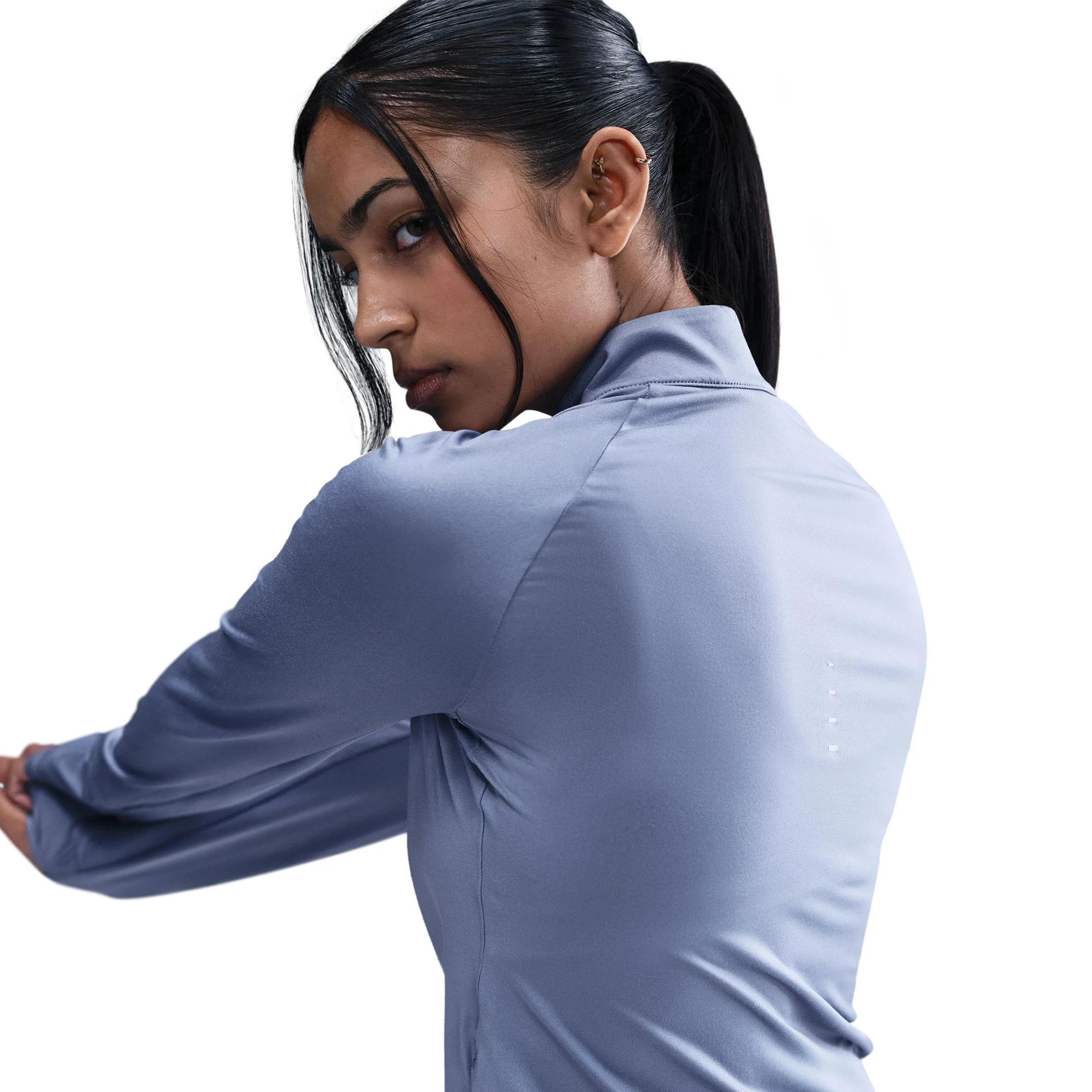Swift Laufshirt Damen - blaugrau, silber - Image 4