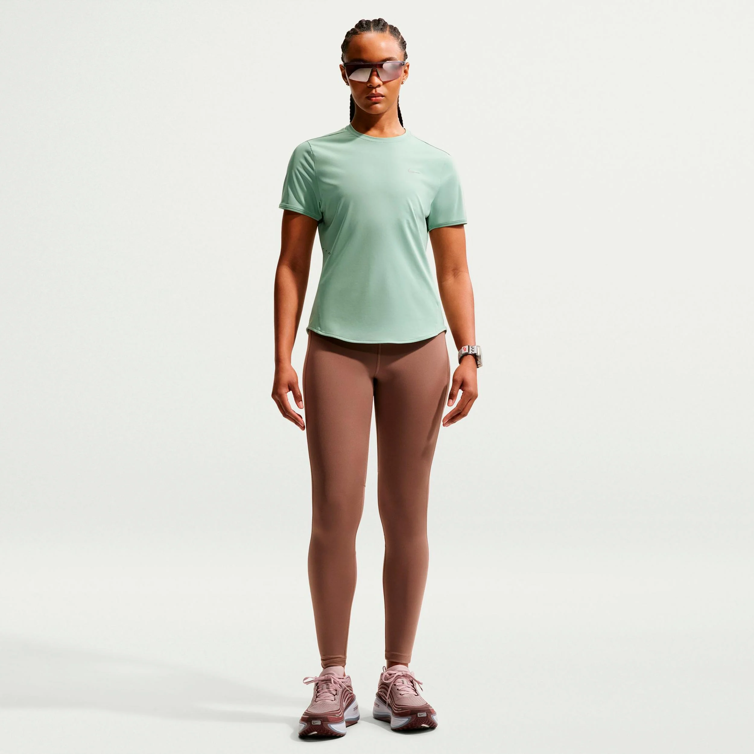 Swift Laufshirt Damen - hellgrün, silber - Image 2