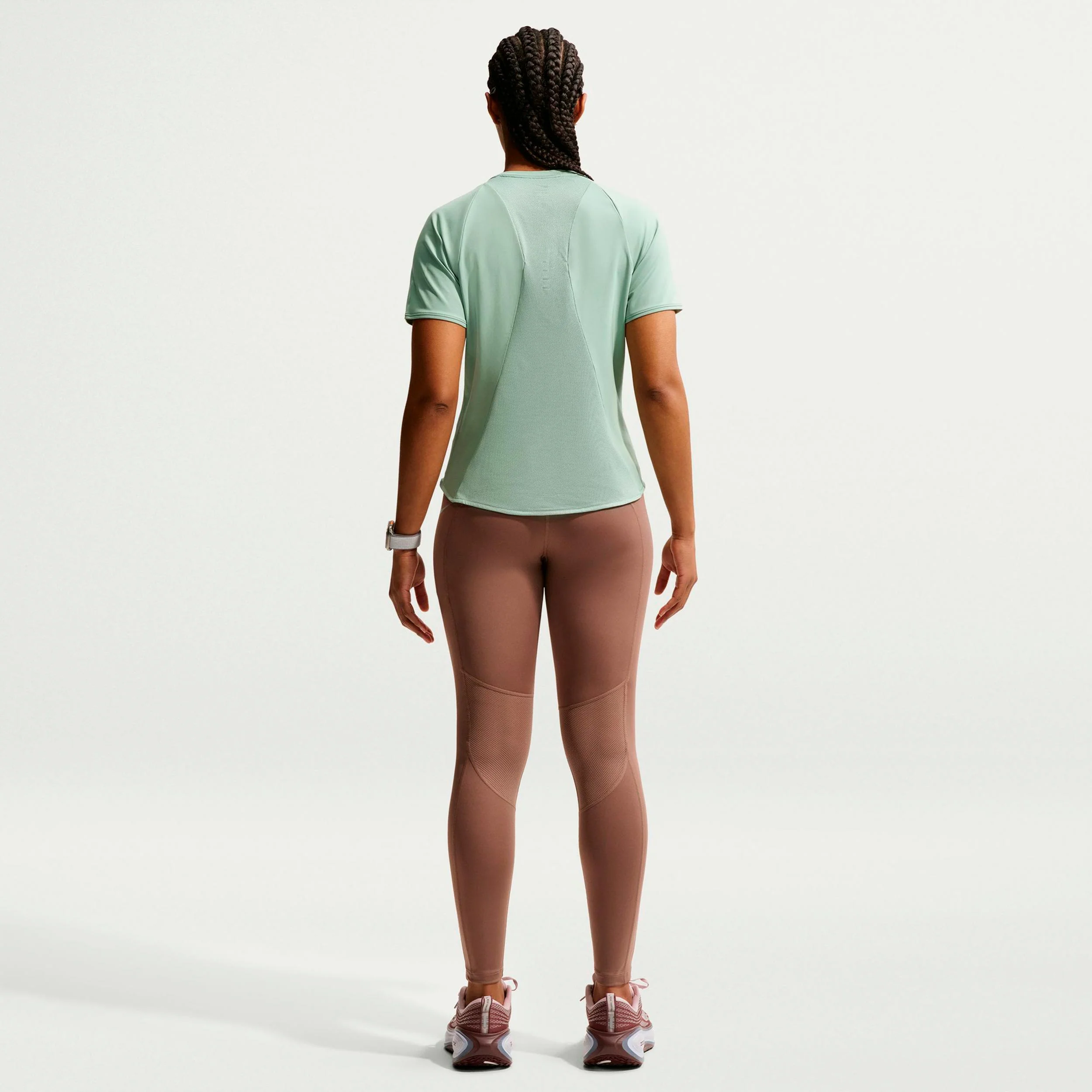 Swift Laufshirt Damen - hellgrün, silber - Image 3