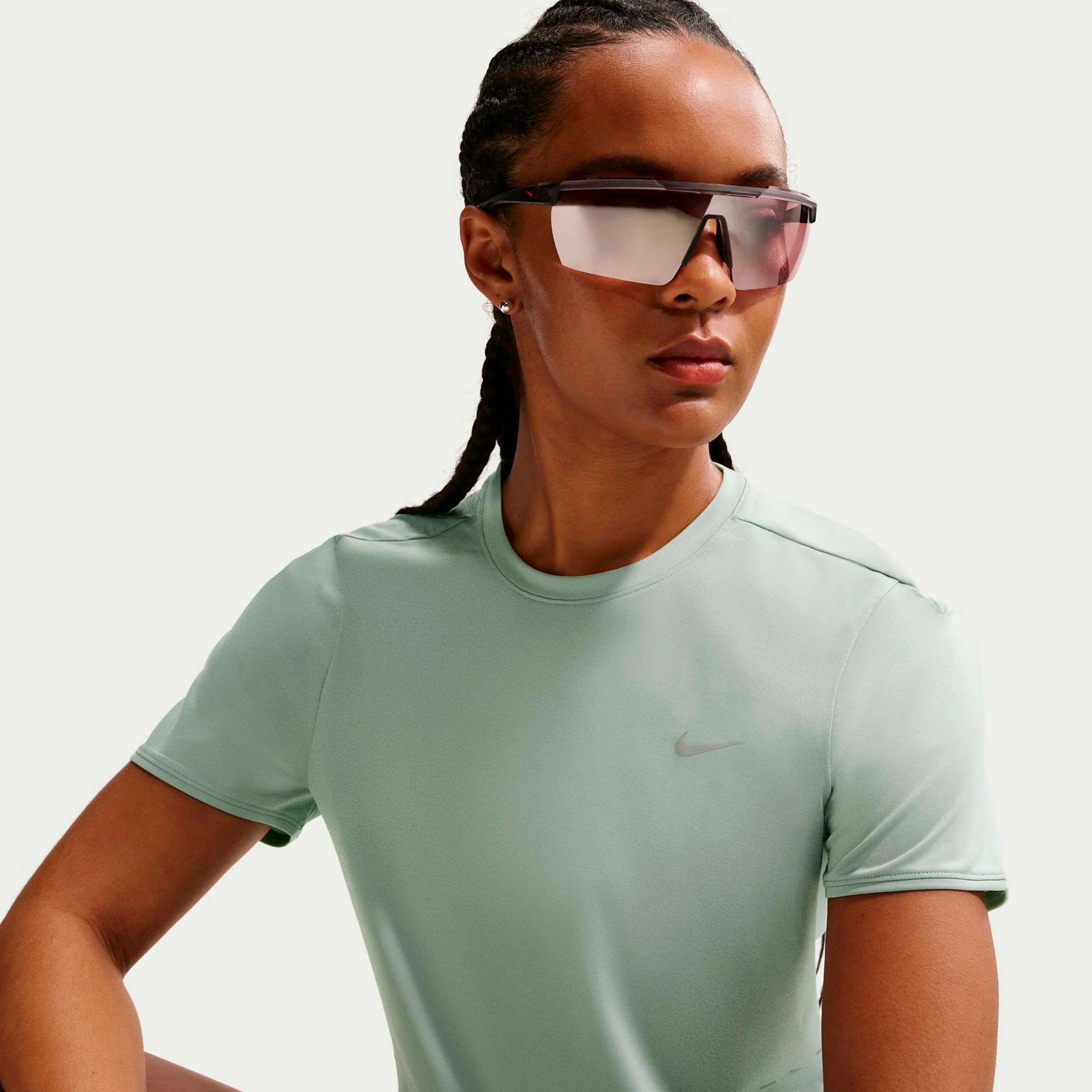 Swift Laufshirt Damen - hellgrün, silber - Image 6