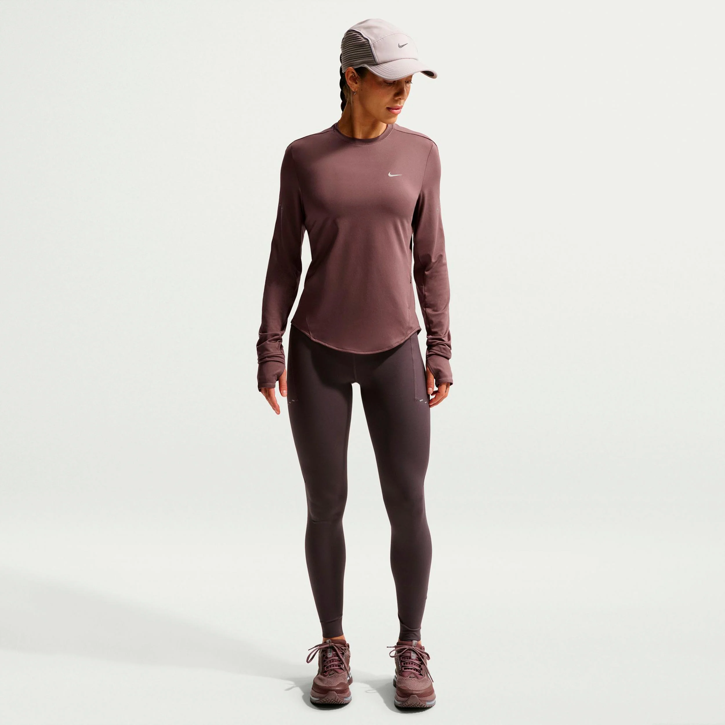 Swift Laufshirt Damen - mauve, silber - Image 2