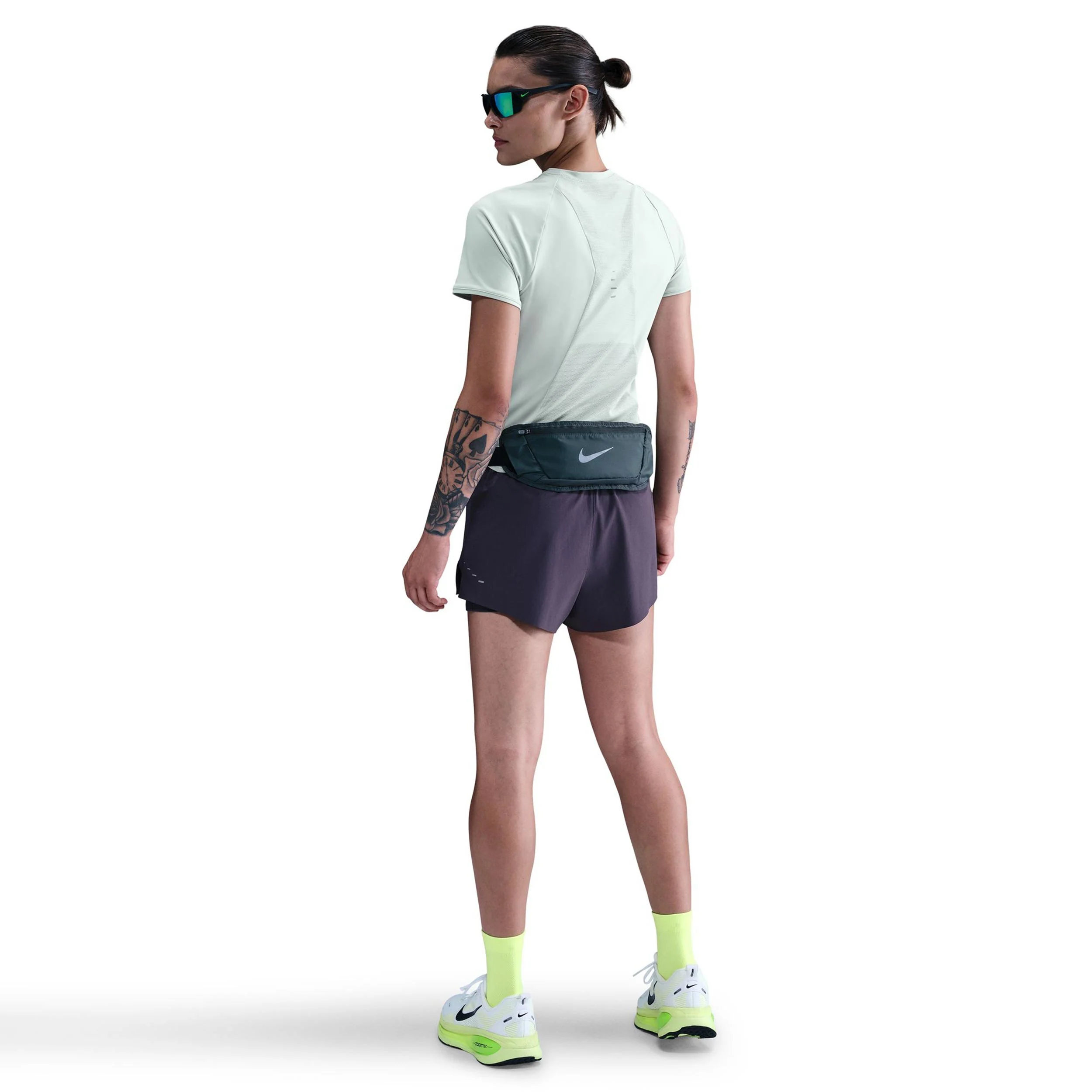 Swift Laufshirt Damen - oliv, silber - Image 3