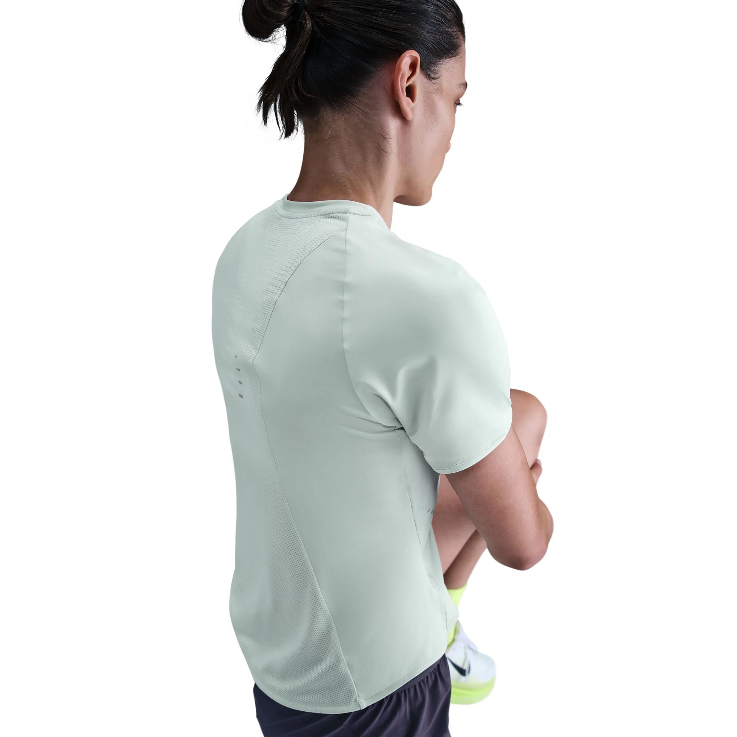 Swift Laufshirt Damen - oliv, silber - Image 5