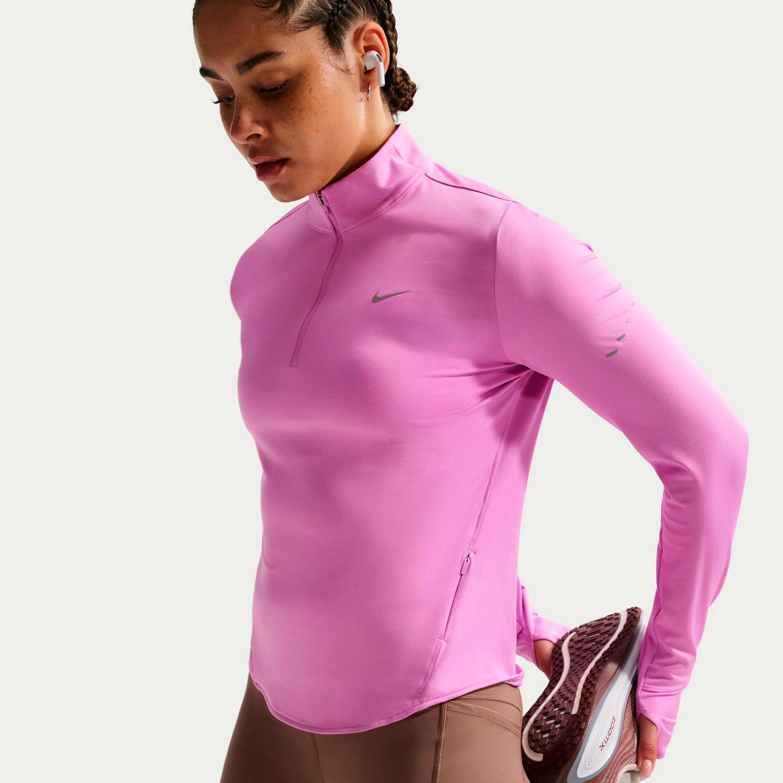 Swift Laufshirt Damen - pink, silber - Image 5