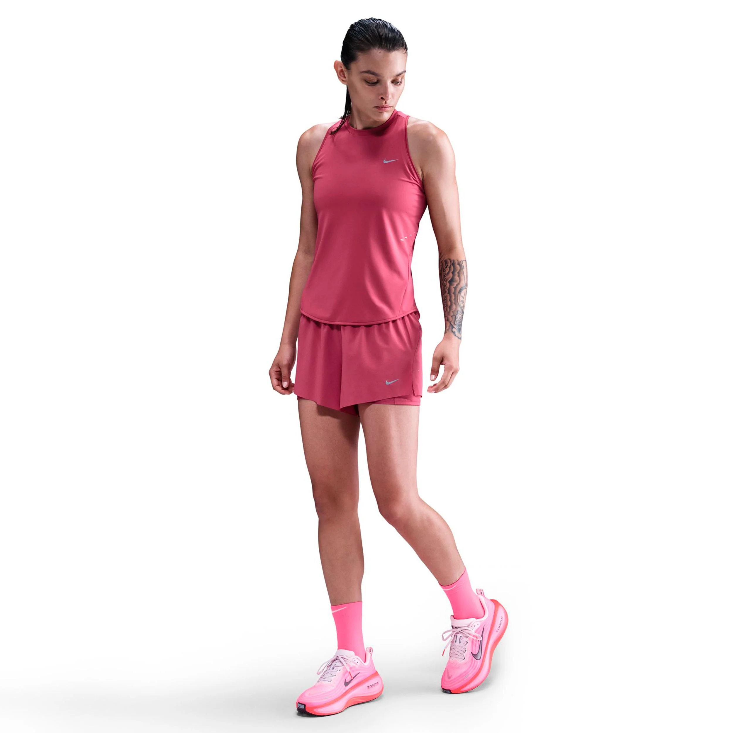 Swift Laufshorts Damen - berry, silber - Image 2