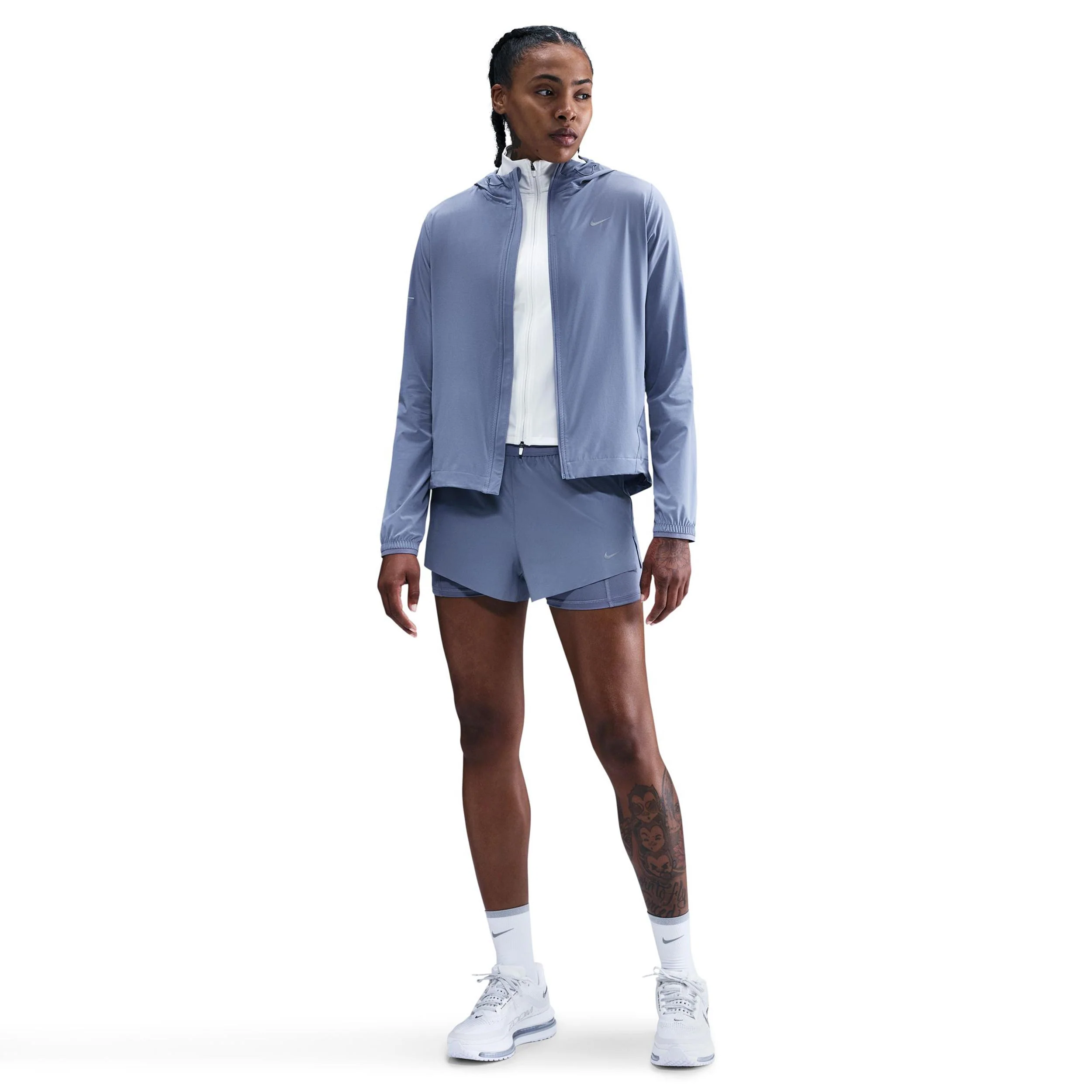 Swift Laufshorts Damen - blaugrau, silber - Image 2