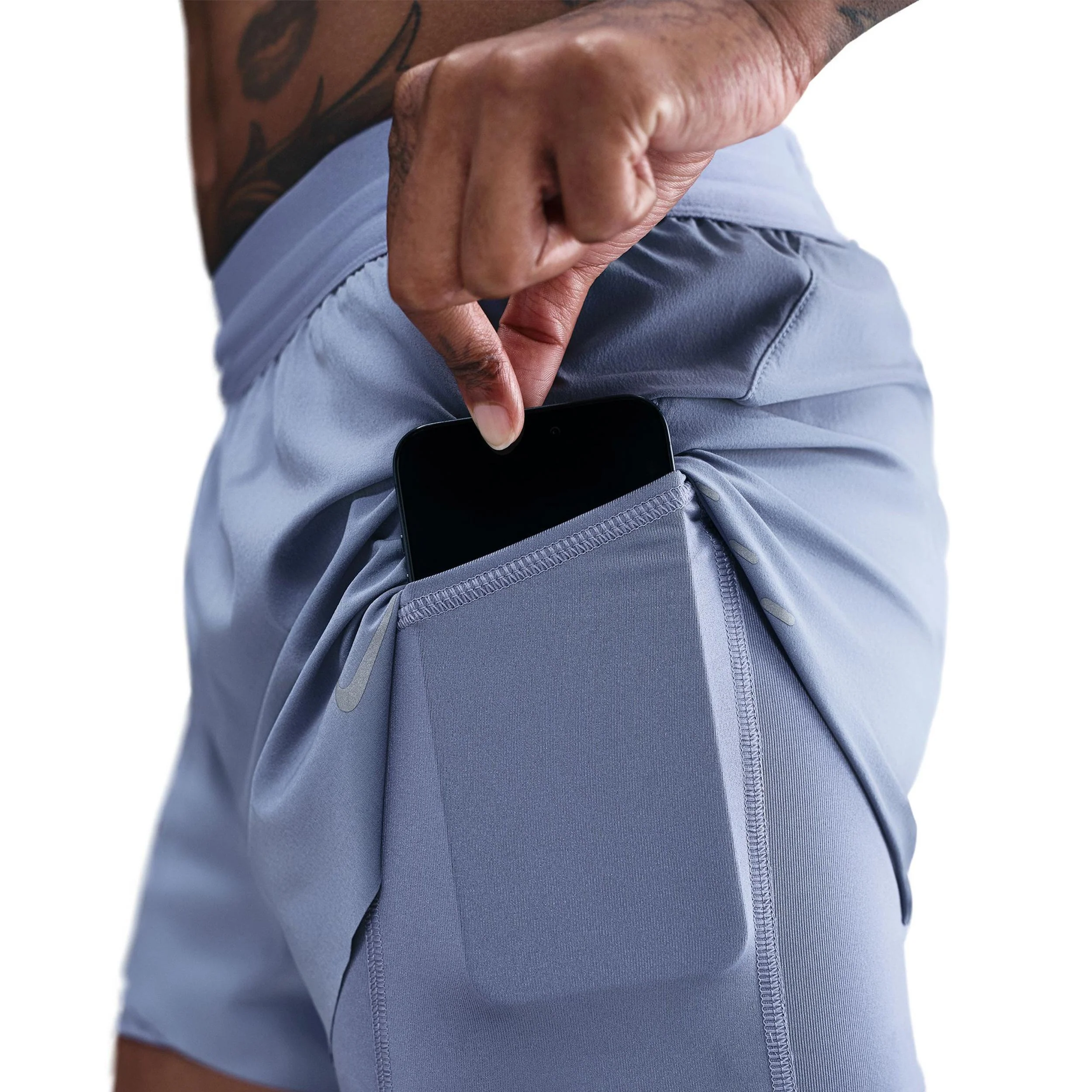 Swift Laufshorts Damen - blaugrau, silber - Image 6