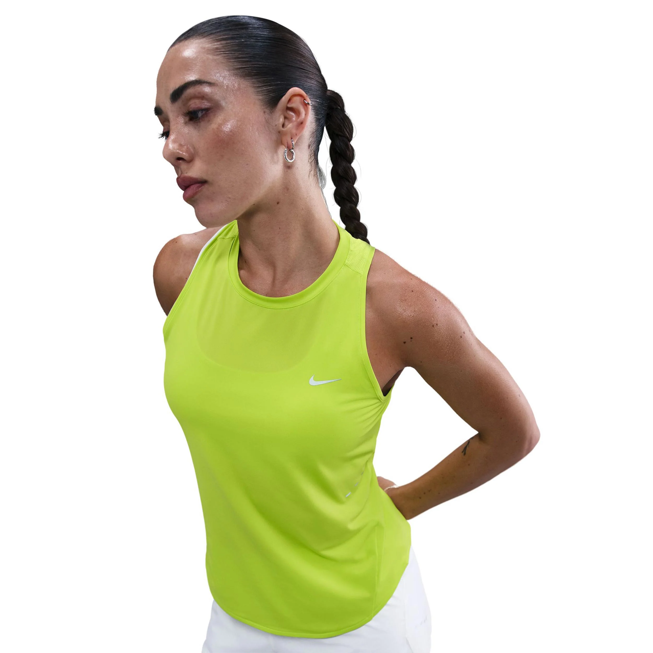 Swift Lauftop Damen - neongelb, silber