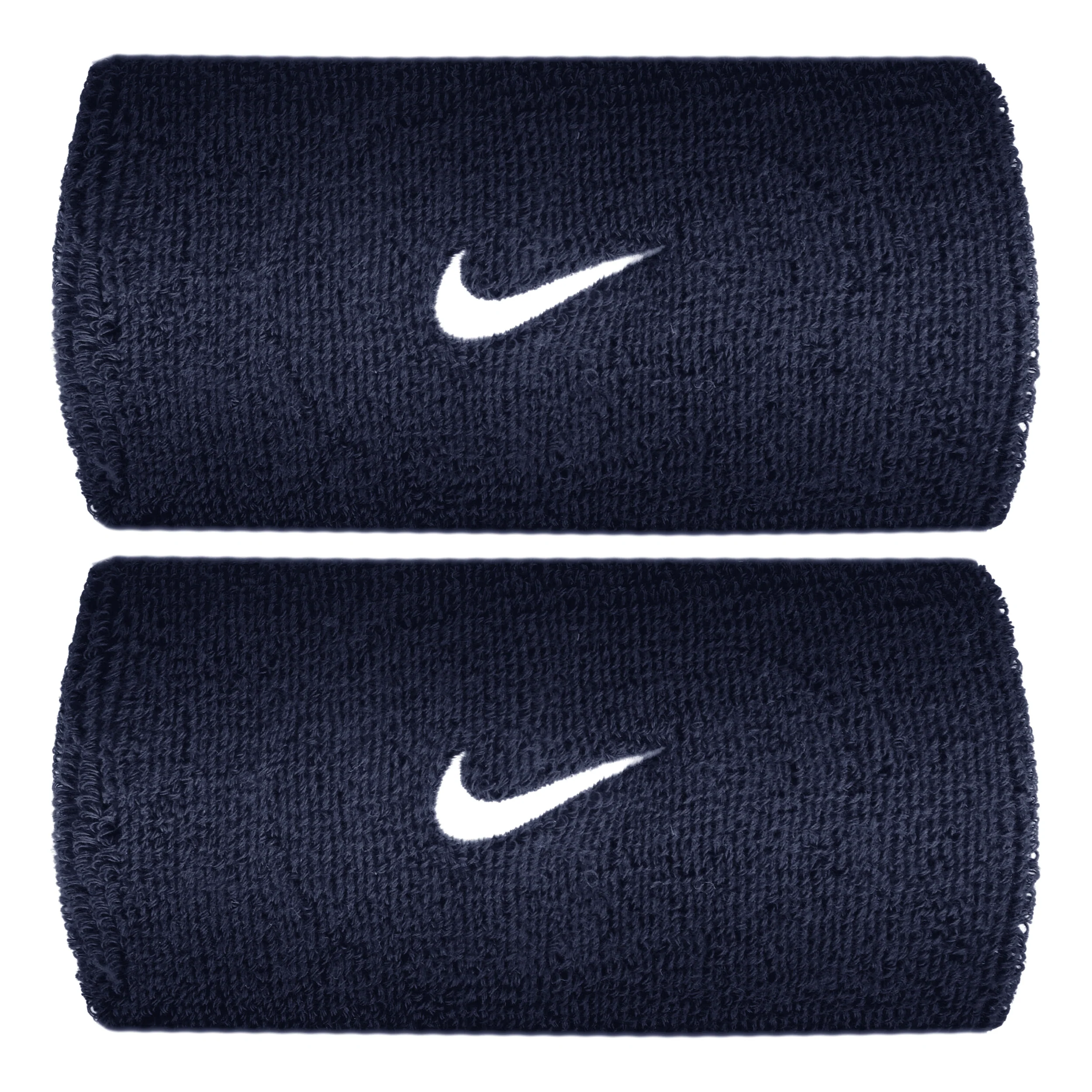 Swoosh Classic Doublewide Schweißband lang - dunkelblau, weiß