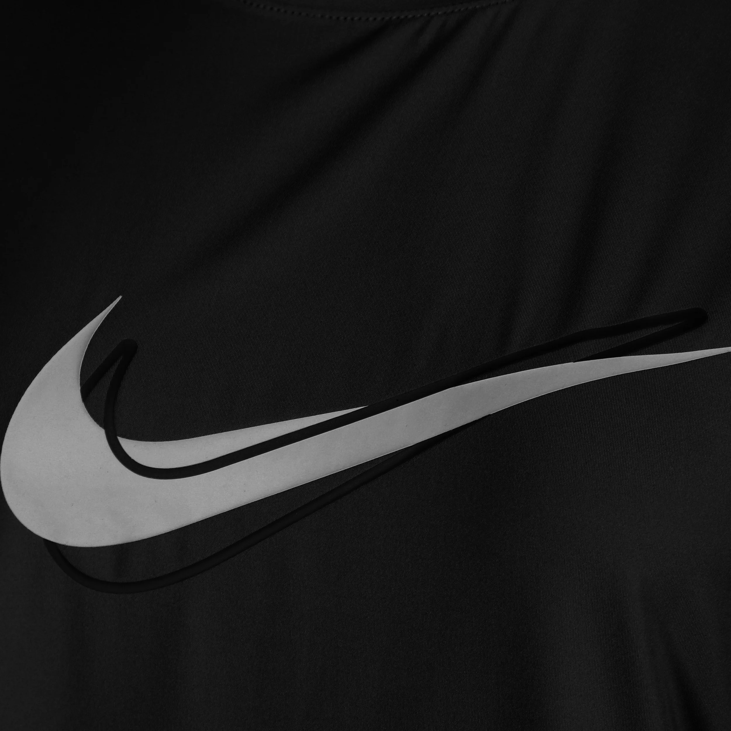 Swoosh Laufshirt Damen-Schwarz - Image 3