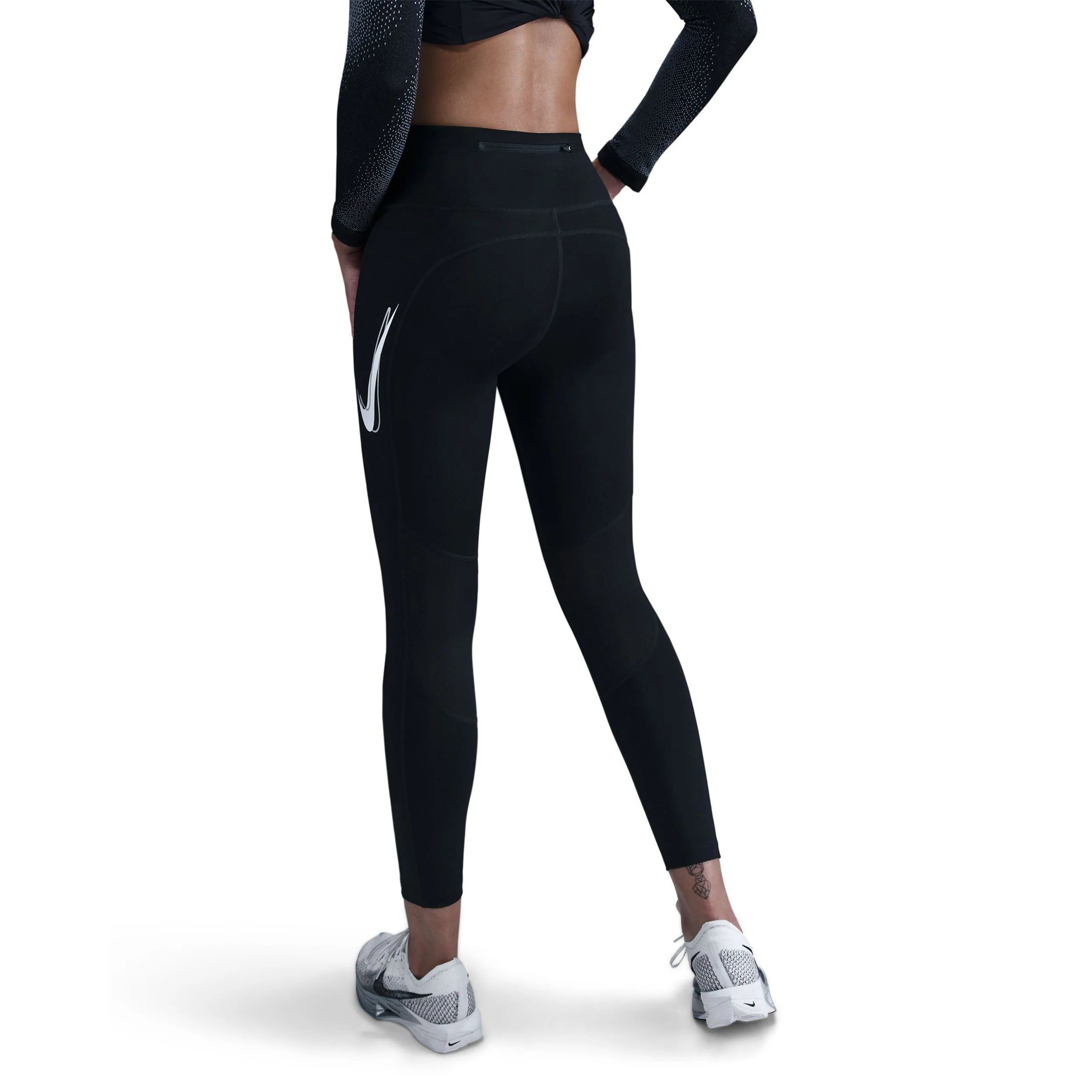 Swoosh Lauftight Damen-Schwarz - Image 9