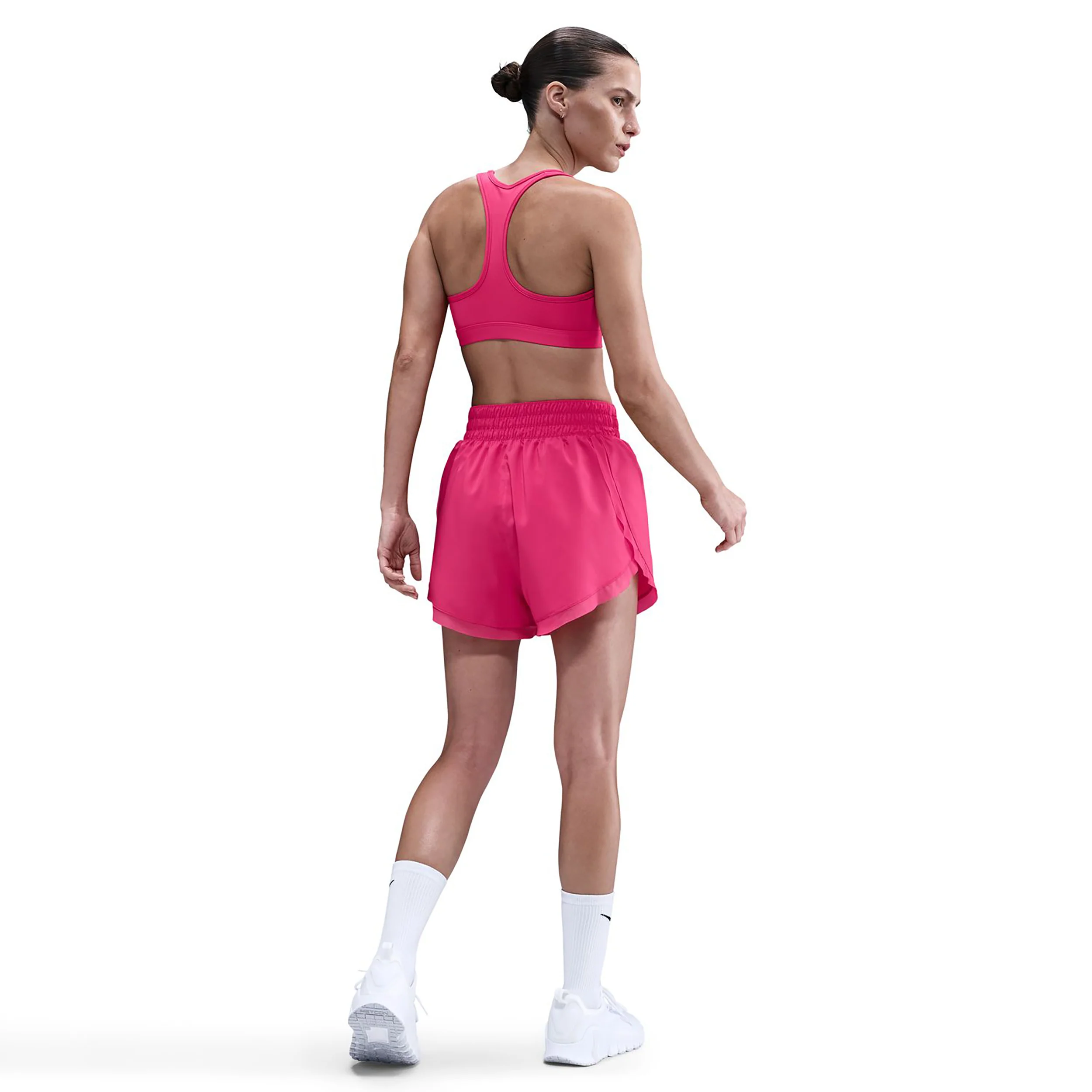 Swoosh Medium Sport-BH Damen - berry, weiß - Image 2